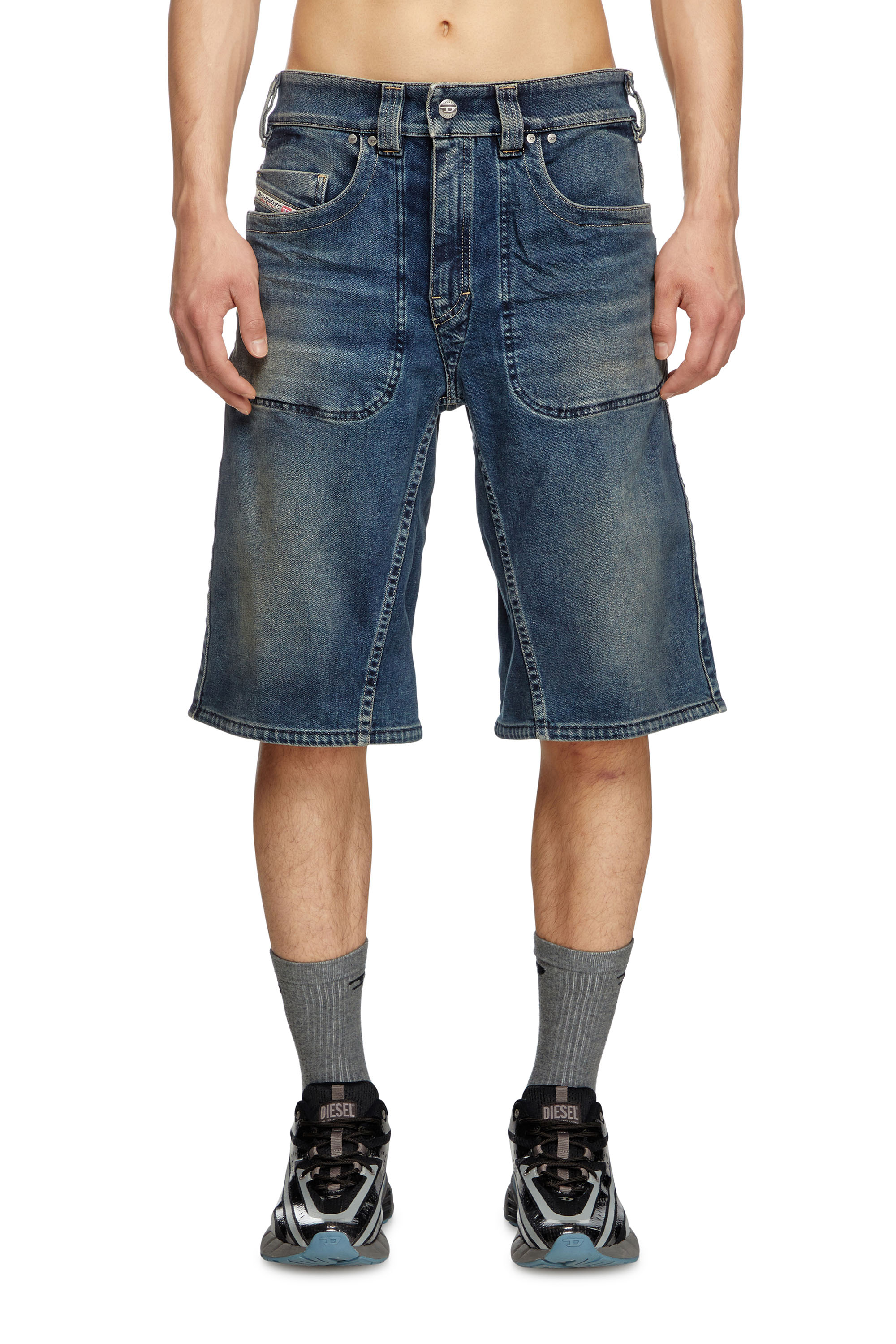 Diesel - D-MACRO-RE SHORT, Bermuda de Rehab denim Hombre in Azul marino - 1