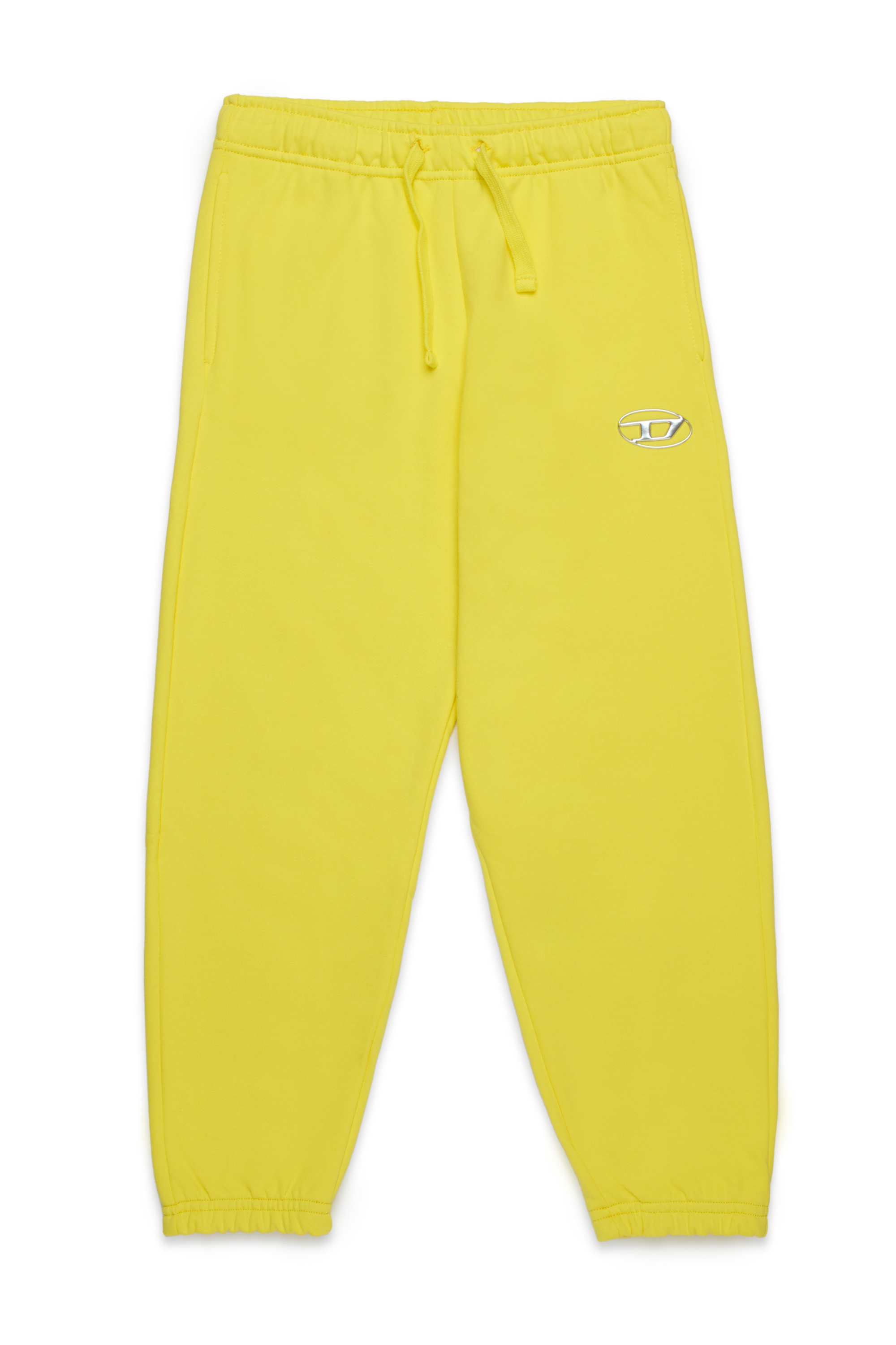 Diesel - PMACIS, Pantalones deportivos con logotipo Oval D de aspecto metálico Hombre in Amarillo - 1