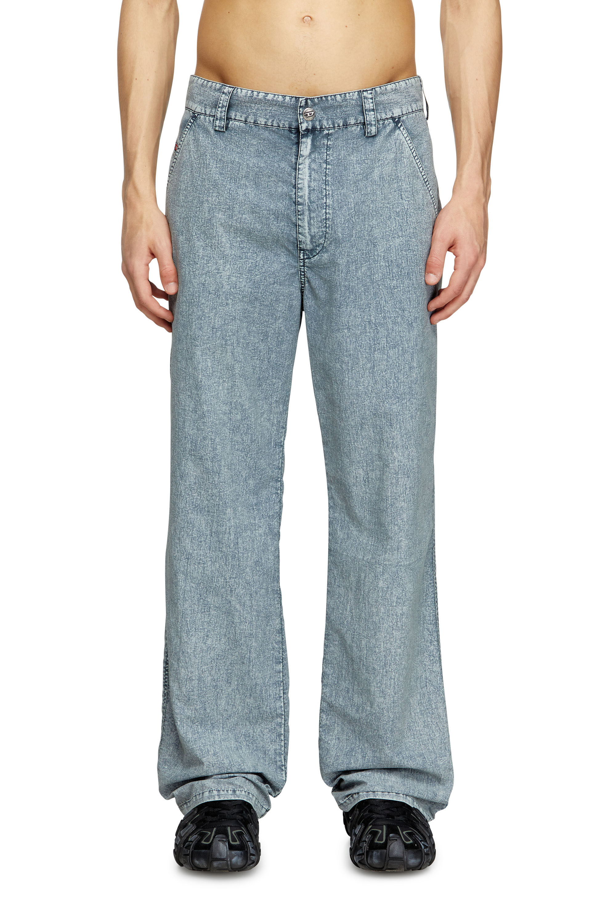 Diesel - P-HANTIK-CHINO, Pantalones chinos en taslan de nailon reciclado Hombre in Azul marino - 3