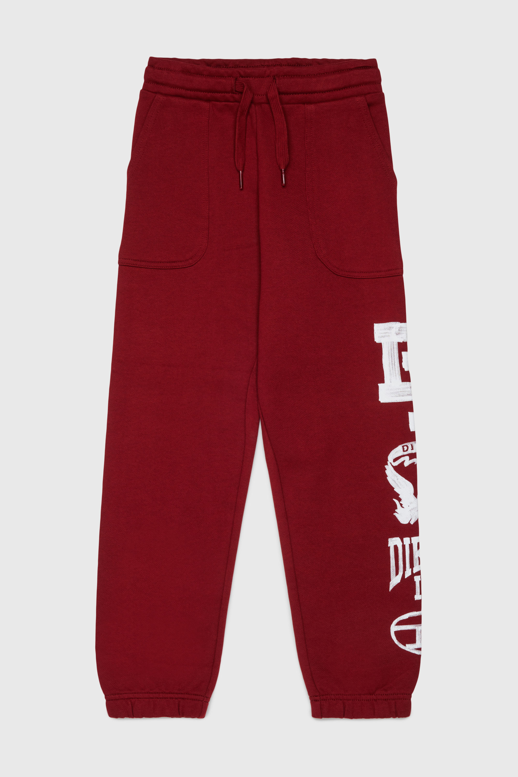 Diesel - PBUNDY, Pantal&oacute;n de ch&aacute;ndal con logos estilo universitario Hombre in Rojo - 1