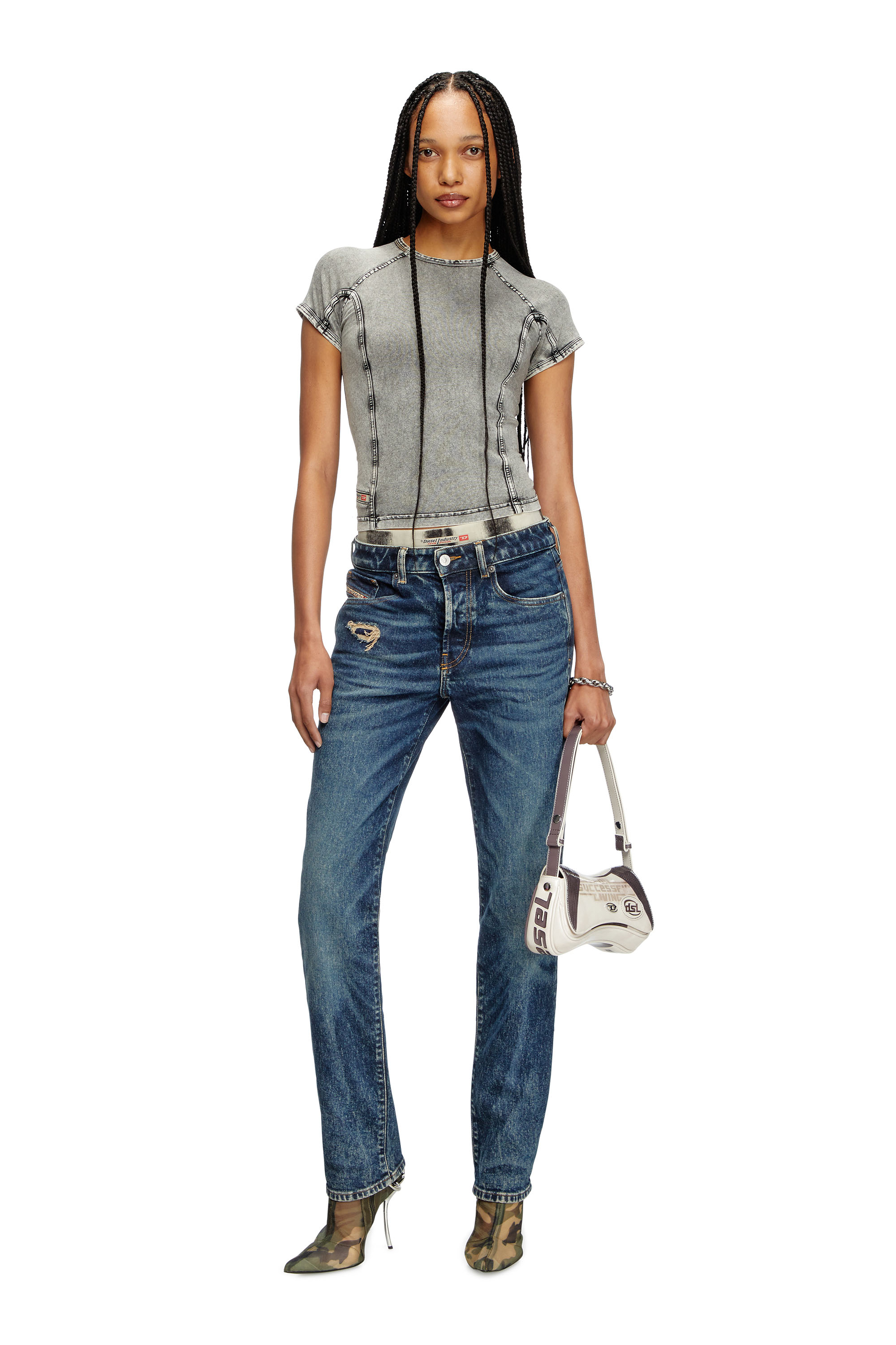 Diesel - Regular Jeans 1989 D-Mine 007Y3 Mujer, Azul Oscuro - 1