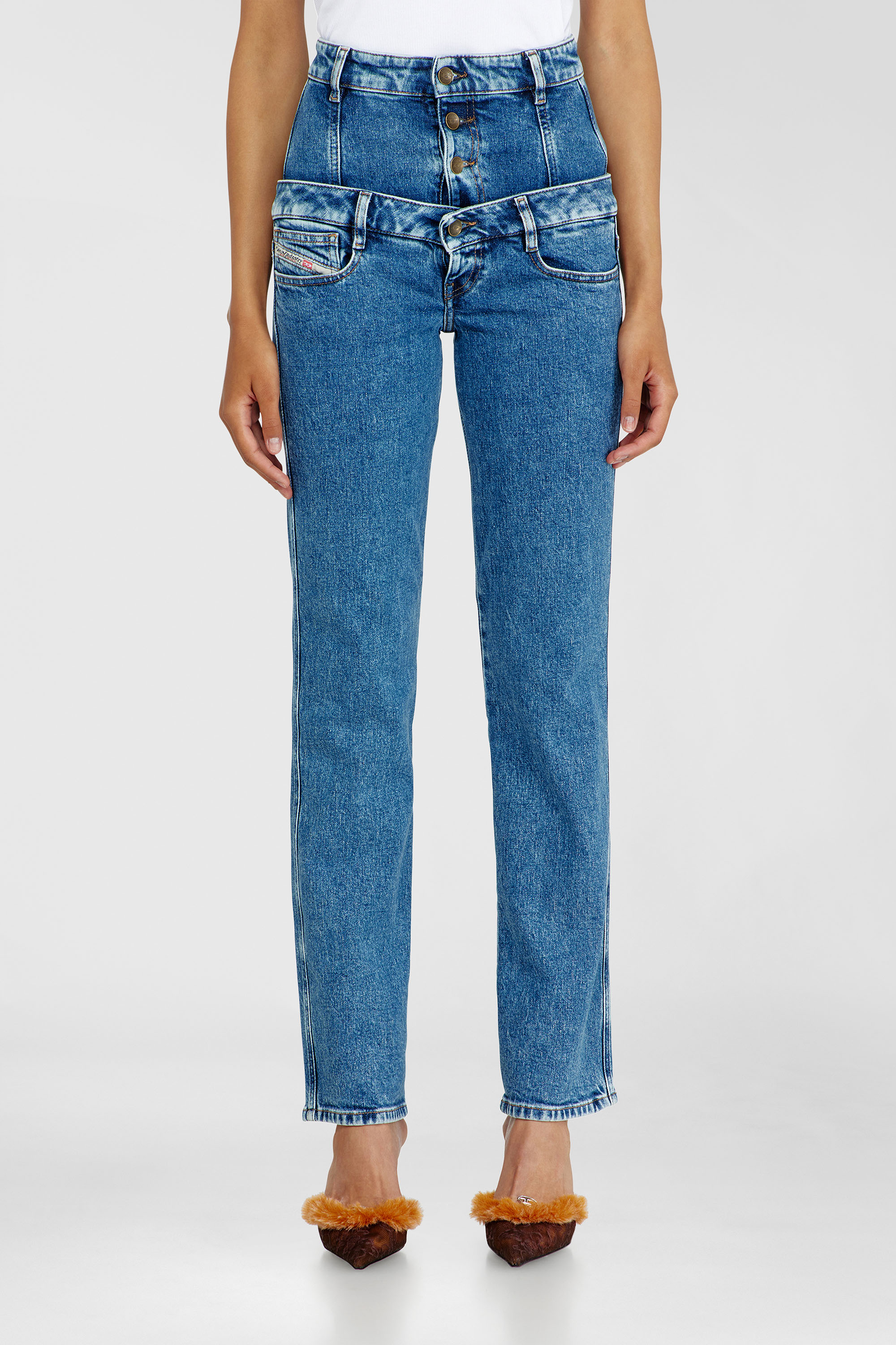 Diesel - Slim Jeans D-Fynora 007EU Mujer, Azul medio - 4