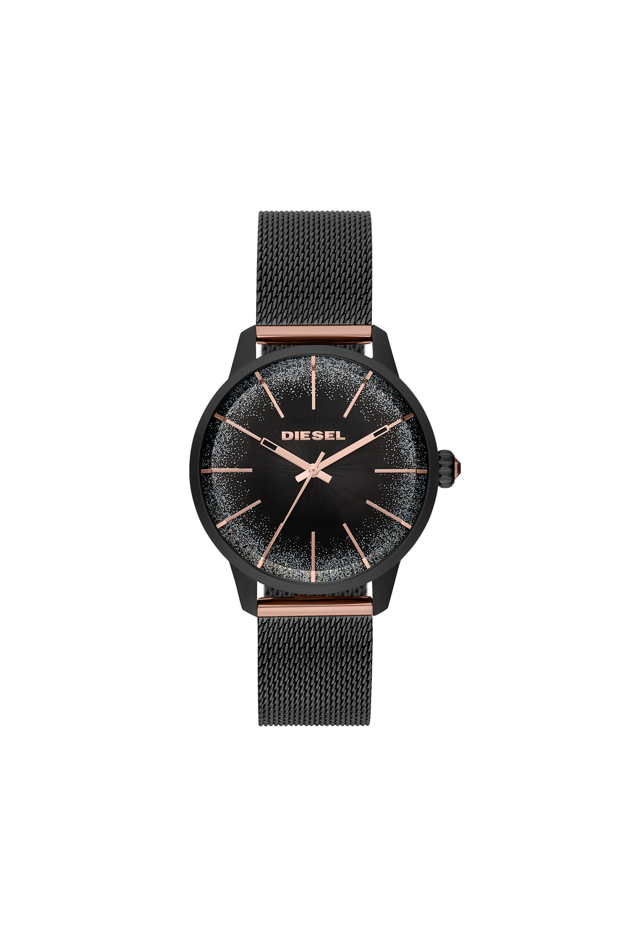 Diesel - DZ5577, Castilla reloj de tres manecillas en acero inoxidable negro Mujer in Negro - 1