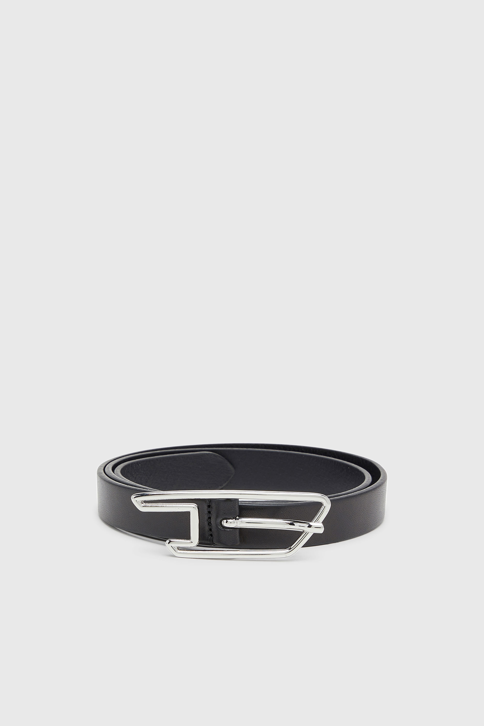Diesel - B-D LINE W 20, Cintur&oacute;n 2 cm en piel pull-up con hebilla en D Mujer in Negro - 1