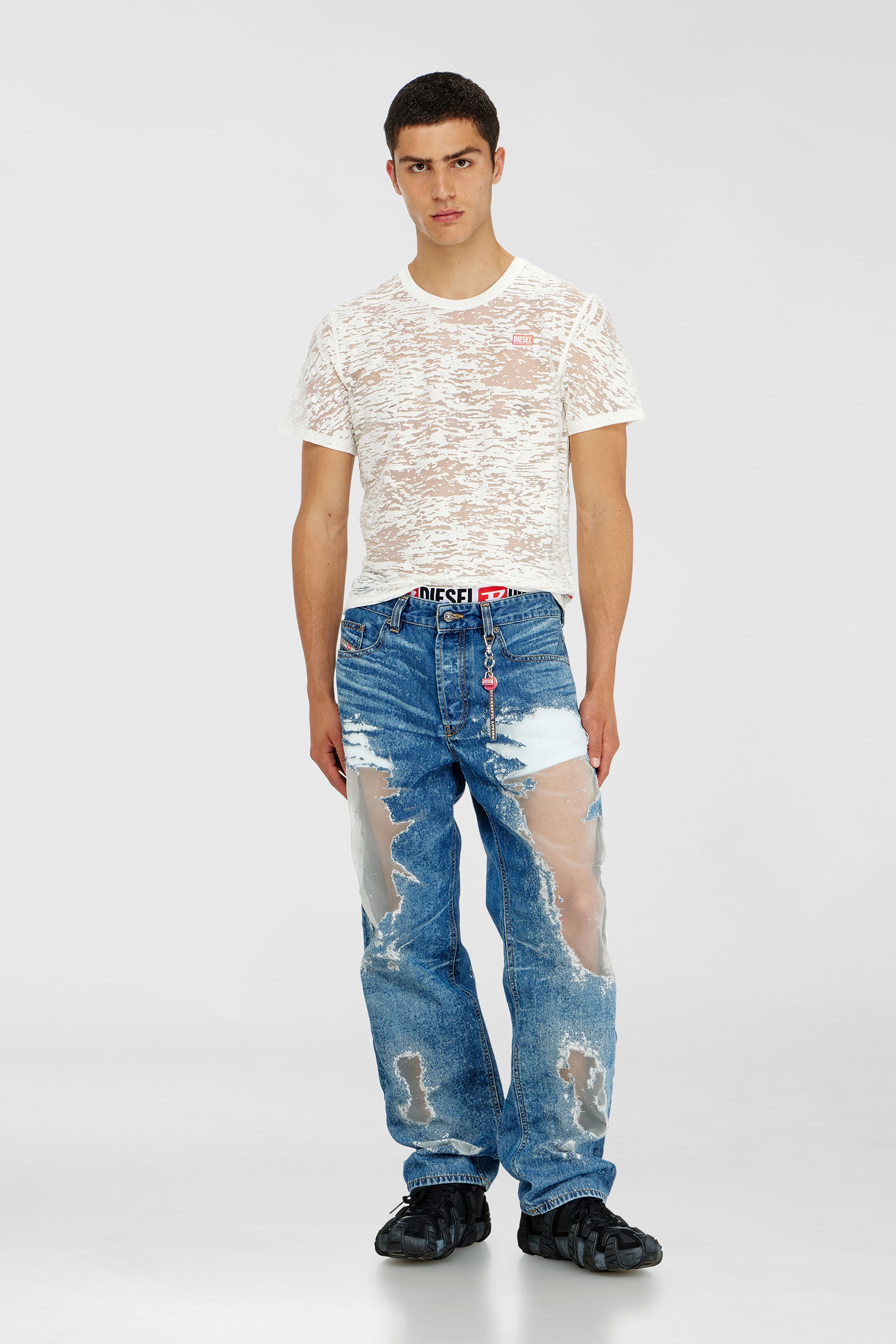 Diesel - Regular Jeans 2024 D-Macs 068ZH Hombre, Azul medio - 2