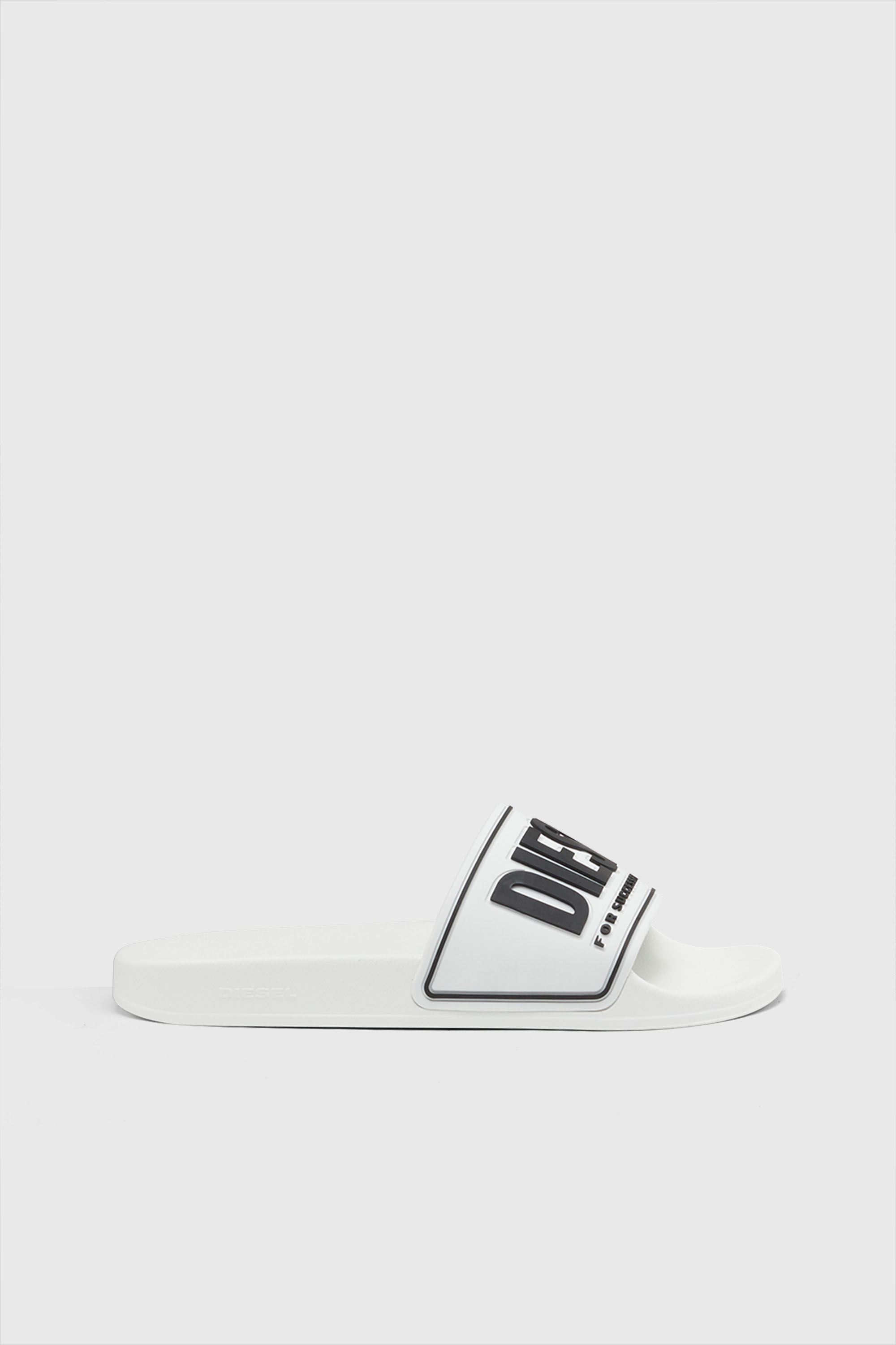 Diesel - SA-MAYEMI CC W, Sa-Mayemi-Chanclas de goma con el logotipo bordado Mujer in Blanco - 1