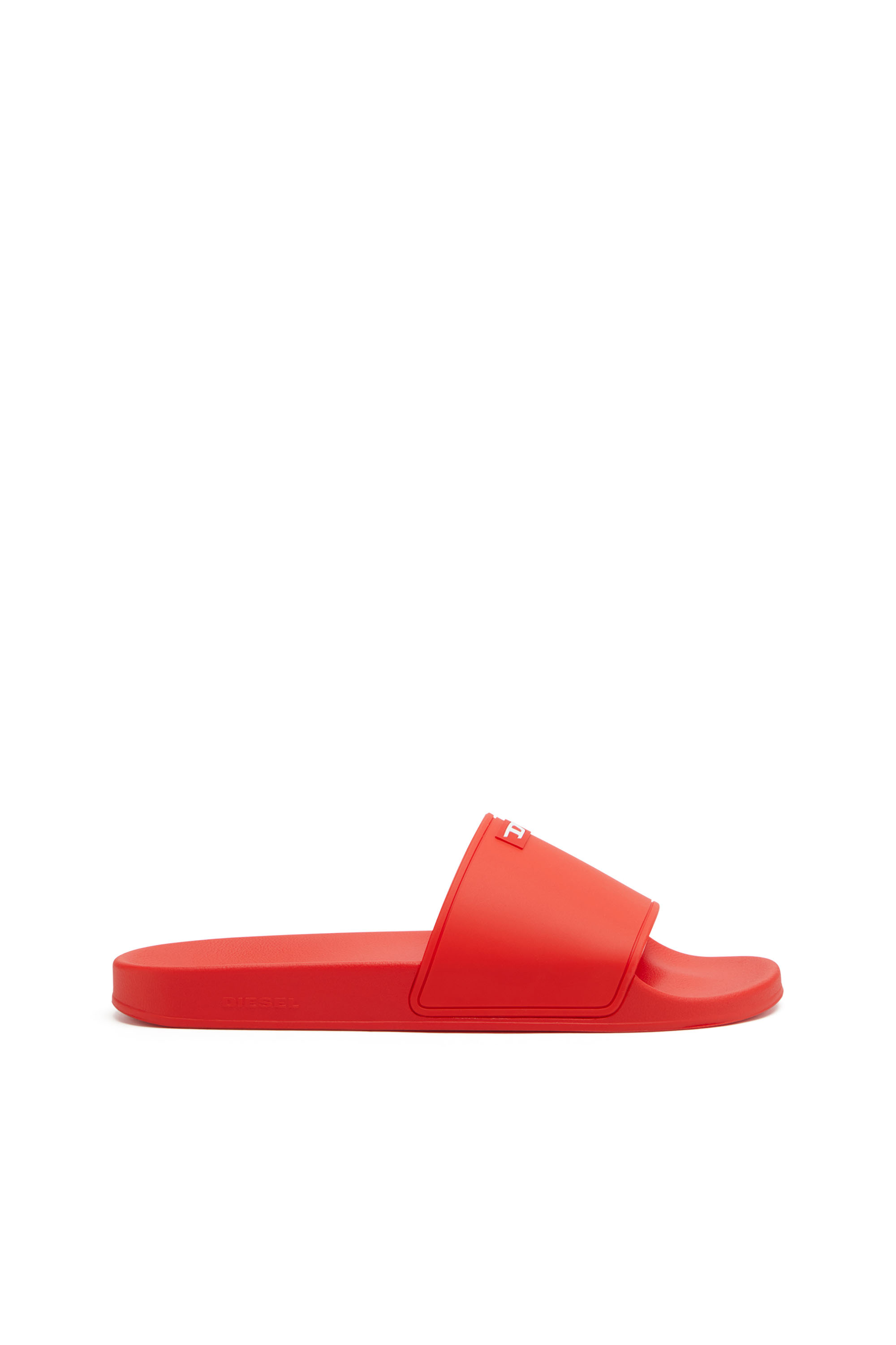 Diesel - SA-SWIM, Sa-Swim-Chanclas de piscina de goma con logotipo D Hombre in Rojo - 1