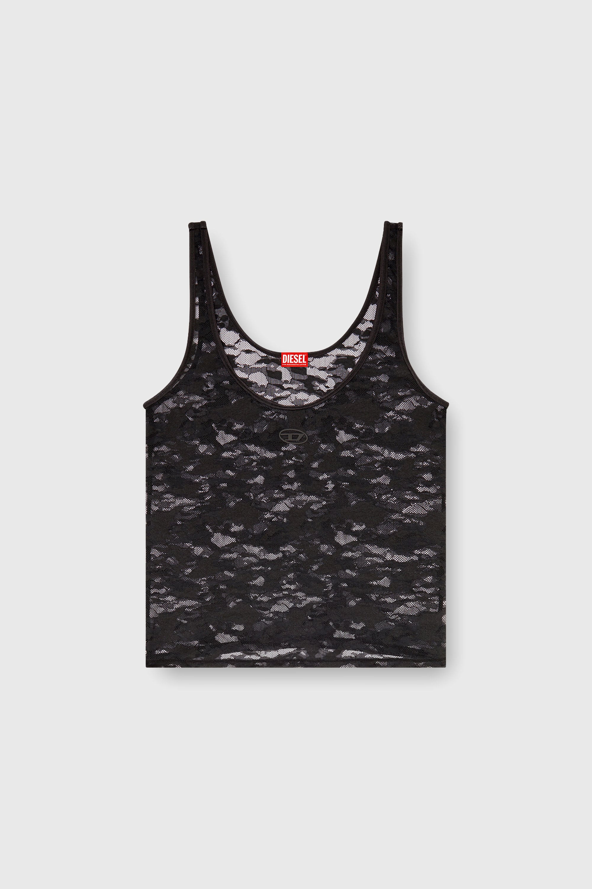 Diesel - LILY-UTLT, Top de encaje de nailon Mujer in Negro - 2