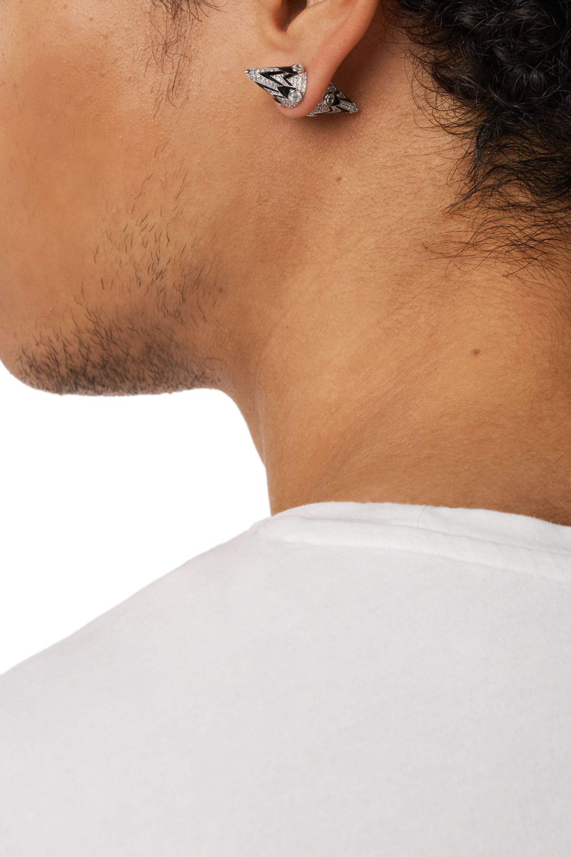 Diesel - DX1657931 JEWELLERY, Pendientes de tachuela bicolor de lat&oacute;n Unisex in Plateado - 4