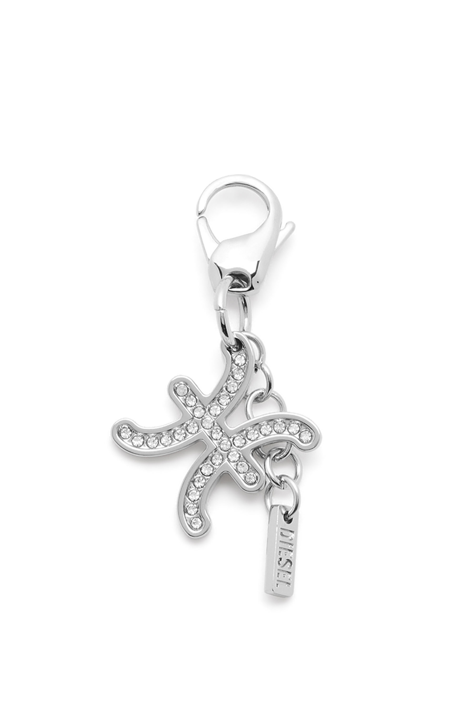 Diesel - CHARM PISCES, Dije de metal de Piscis con pedrer&iacute;a Unisex in Plateado - 1