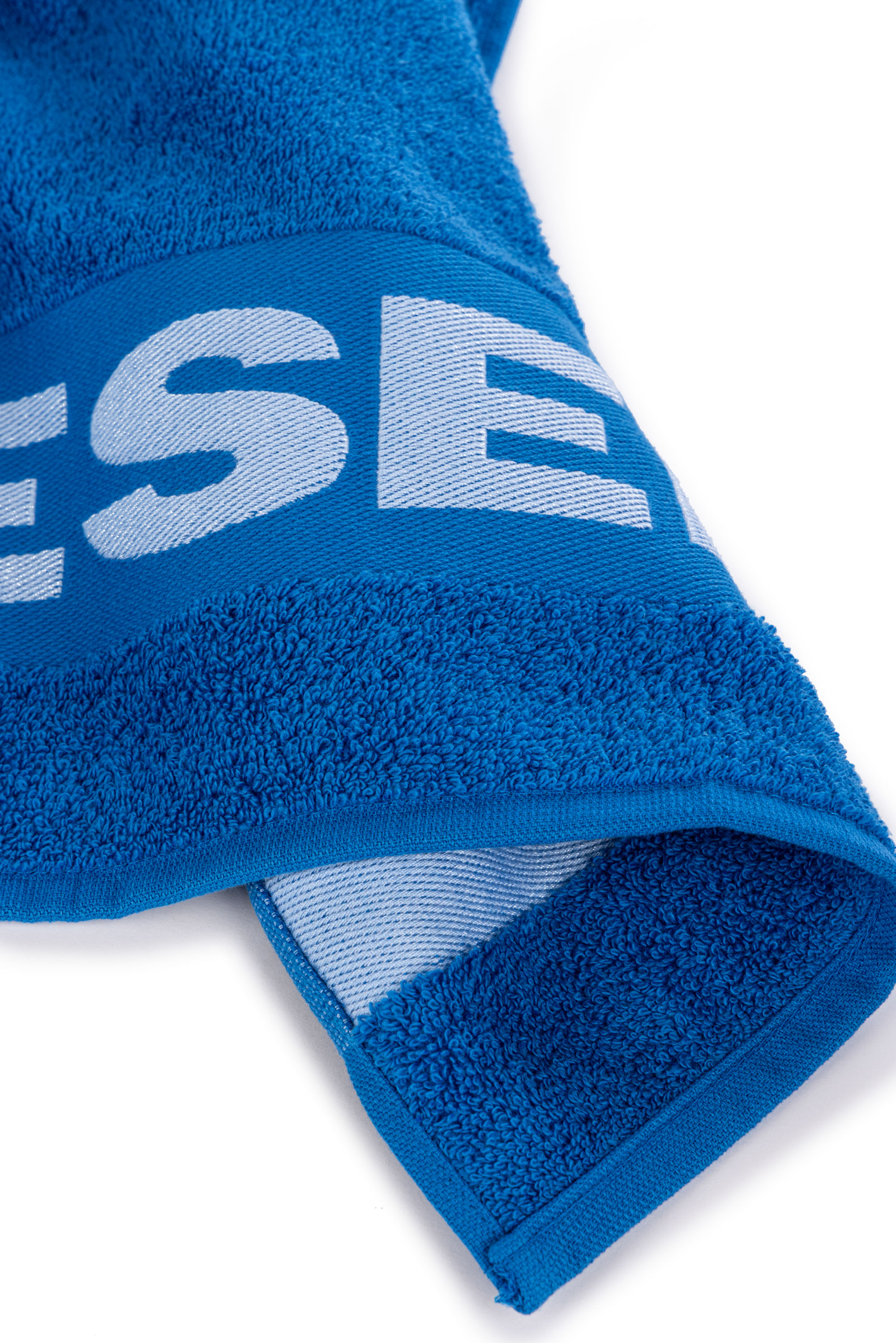 Diesel - 1015212 LOGO-COTTON TOWEL 100X180 BLUE, Toalla de Felpa de Algodón con Logotipo Unisex in Azul marino - 3