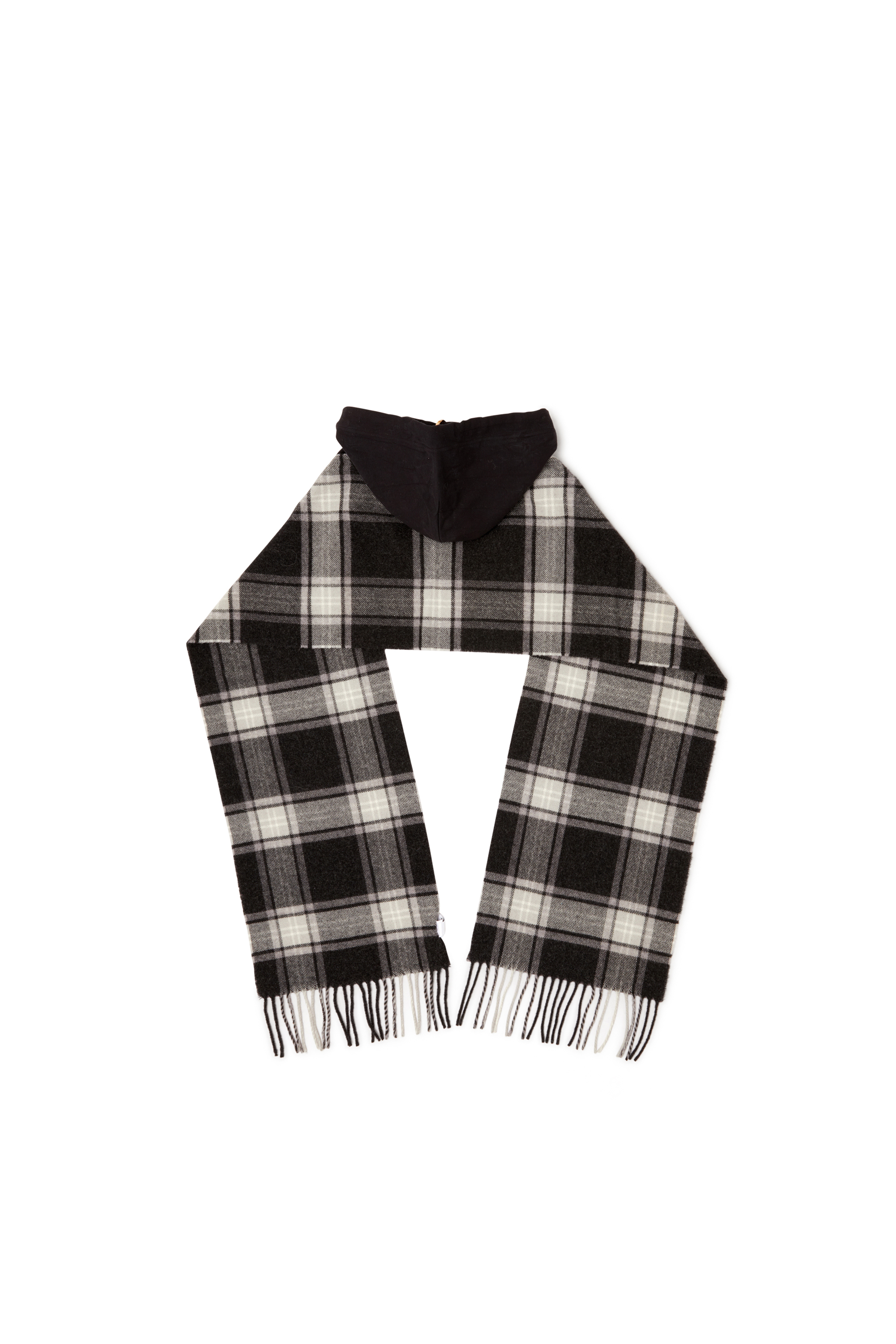 Diesel - S-CARHOOD, Bufanda con capucha de mezcla de lana con flecos Hombre in Multicolor - 2