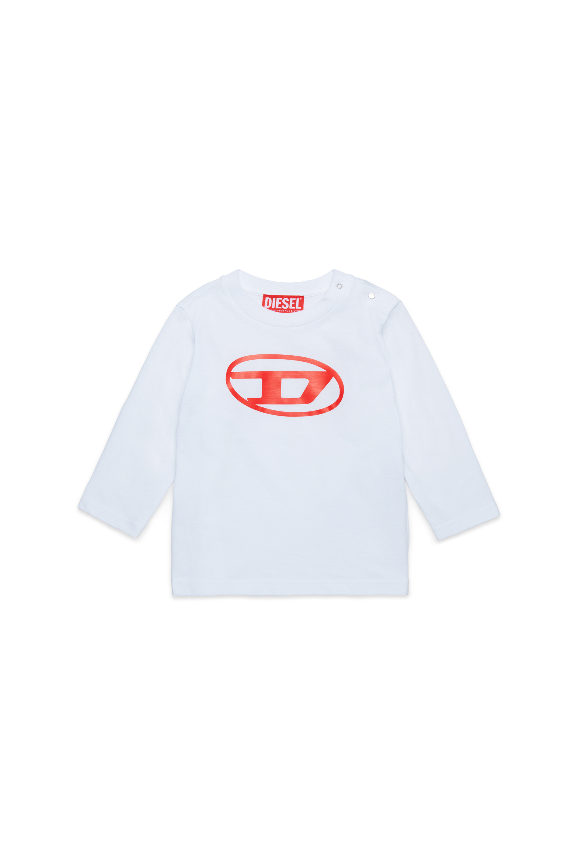 Diesel - TCERBLSB, Camiseta de manga larga con Oval D Unisex in Blanco - 1