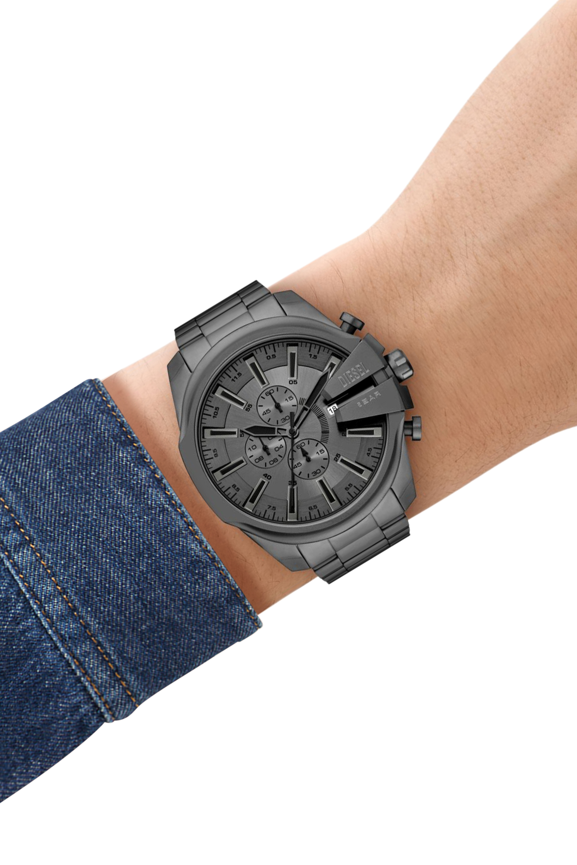 Diesel - DZ4676, Reloj de acero inoxidable Mega Chief Slim Hombre in Gris - 5