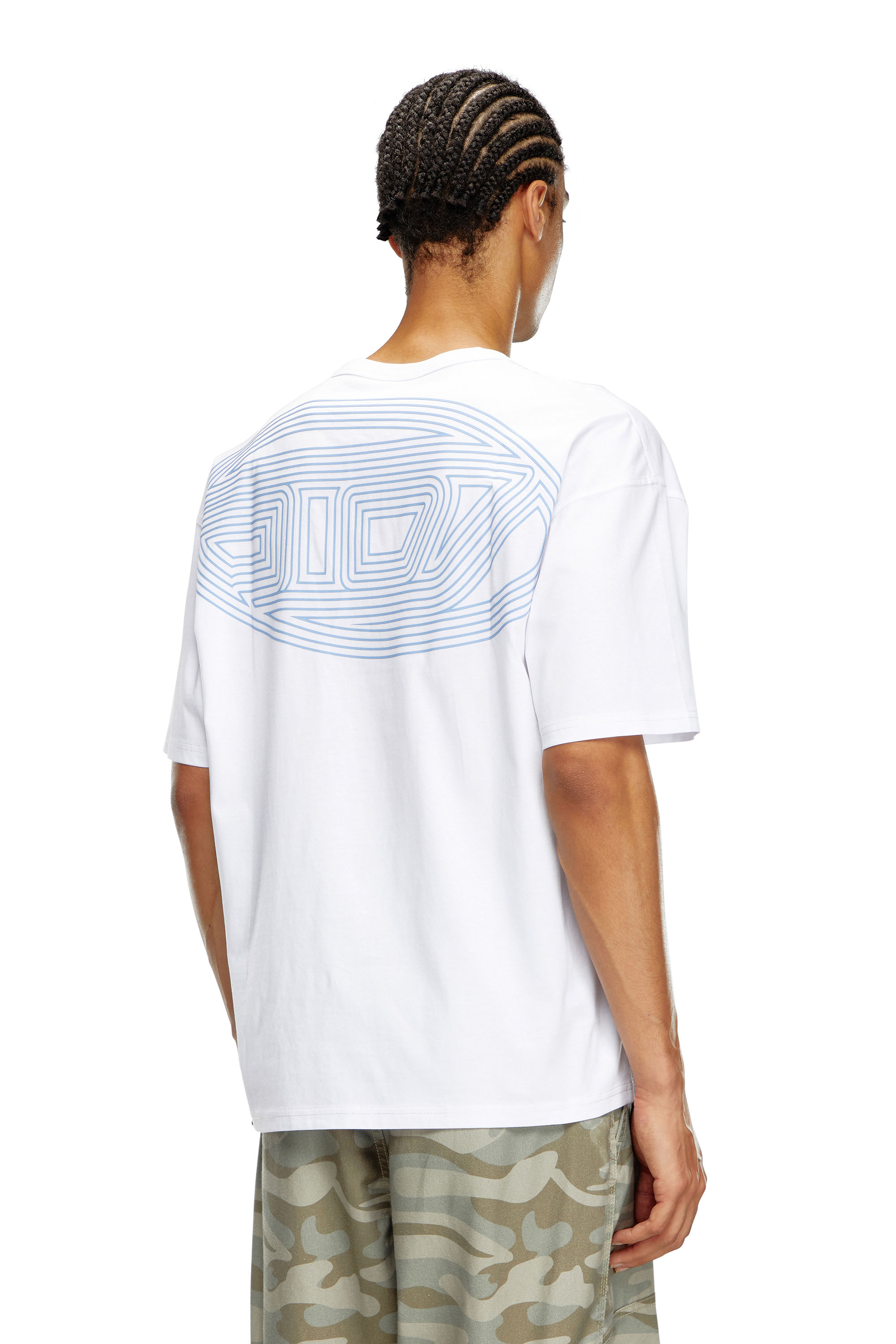 Diesel - T-BOXT-K18, Hombre Camiseta con estampado Oval D y bordado in Blanco - Image 4