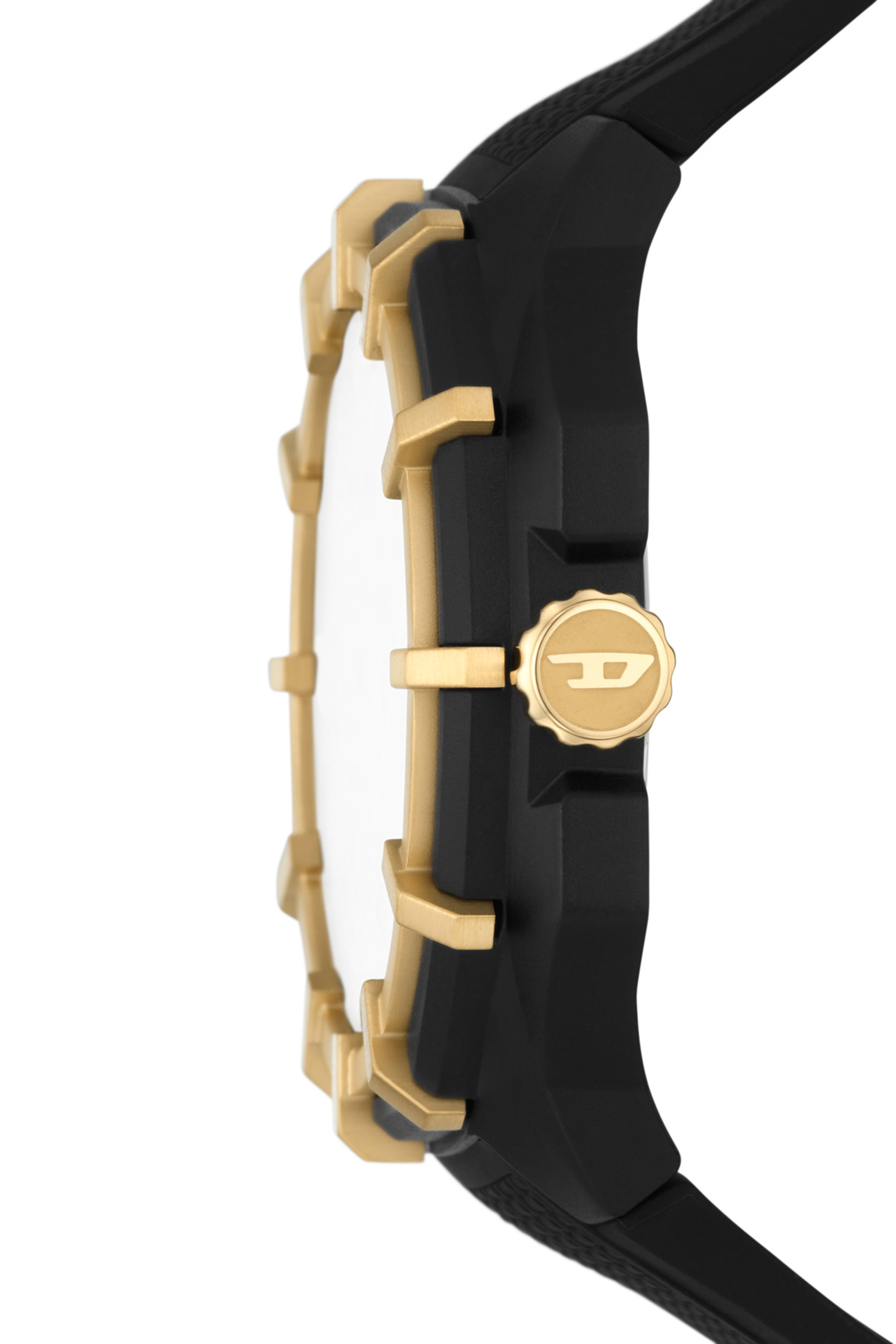 Diesel - DZ1987, Reloj Framed de silicona negra con tres agujas Hombre in Negro - 3