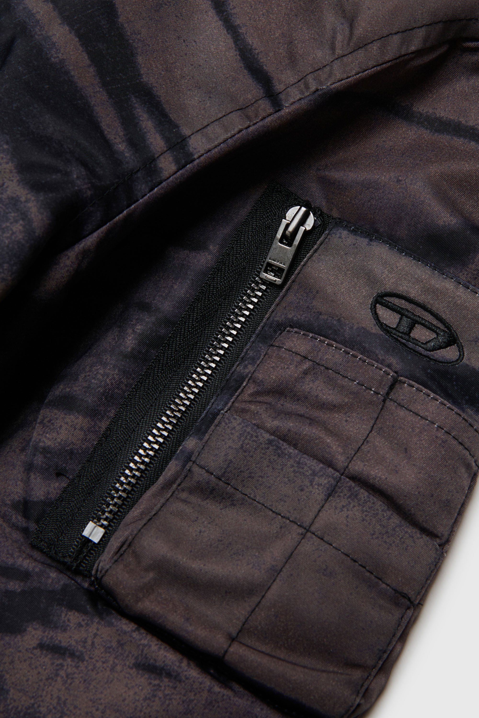 Diesel - JAKEPSDLBZ, Chaqueta bomber de nailon con forro acolchado Hombre in Verde - 4