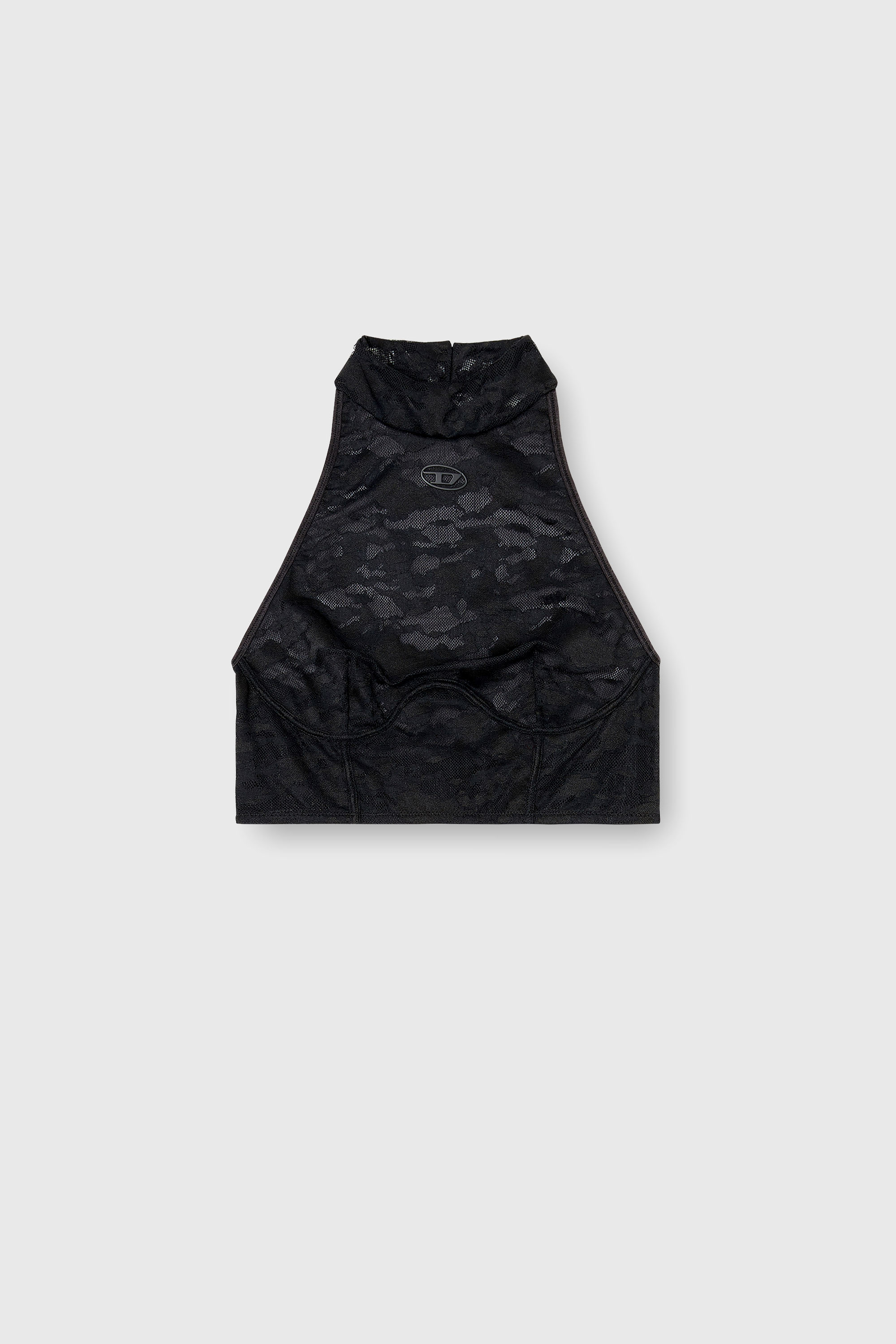 Diesel - MARCIA-UTLT, Bralette de encaje con cuello halter Mujer in Negro - 2