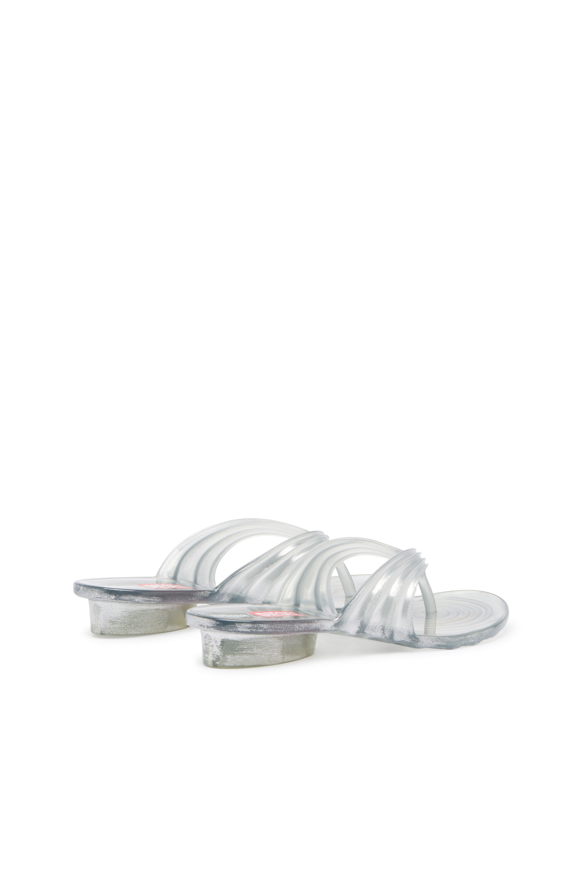 Diesel - MELISSA QUANTUM THONG, Chanclas esculturales en Melflex&reg; Mujer in Plateado - 4