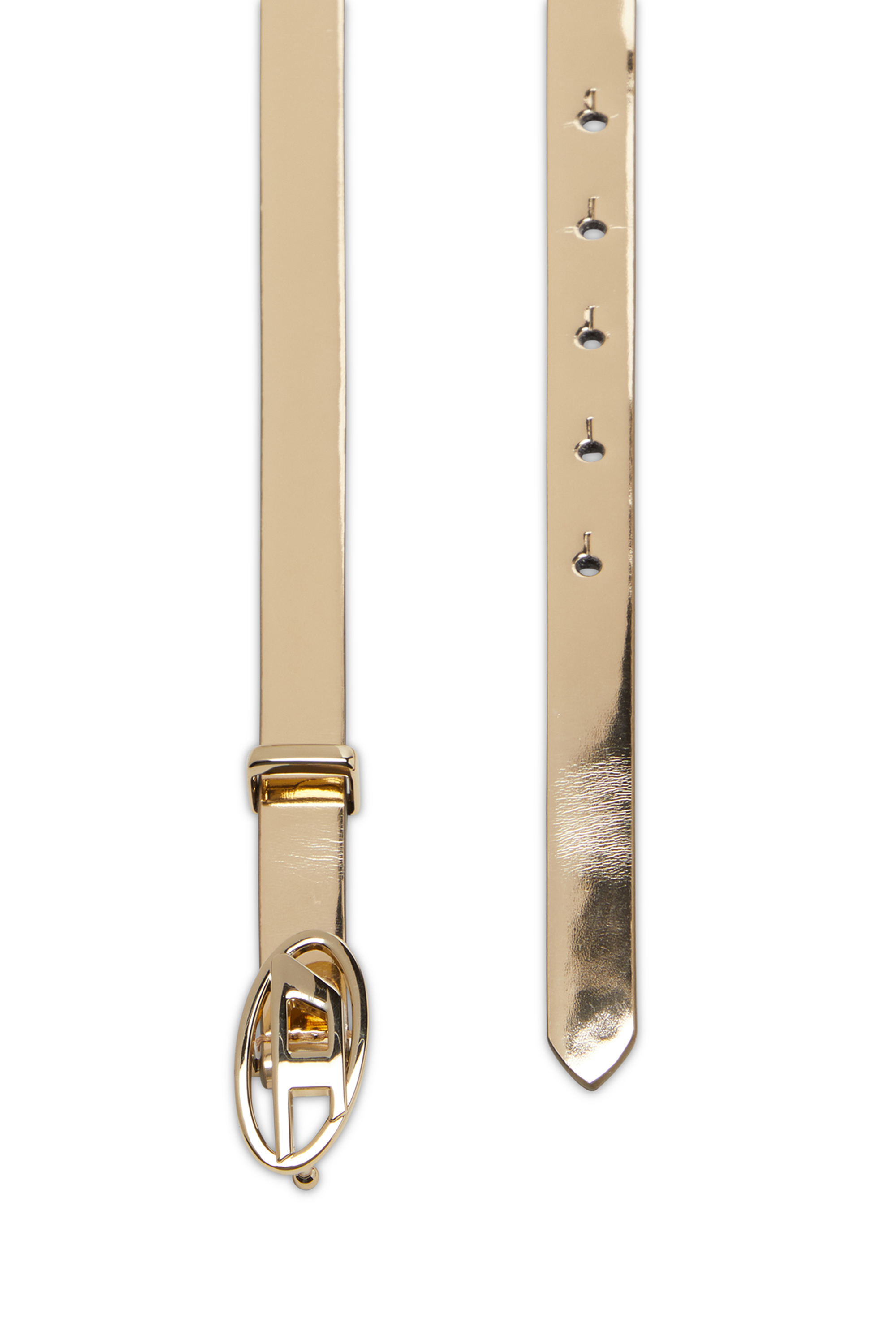 Diesel - B-1DR 15, Cinturón fino de piel laminada Mujer in Dorado - 2