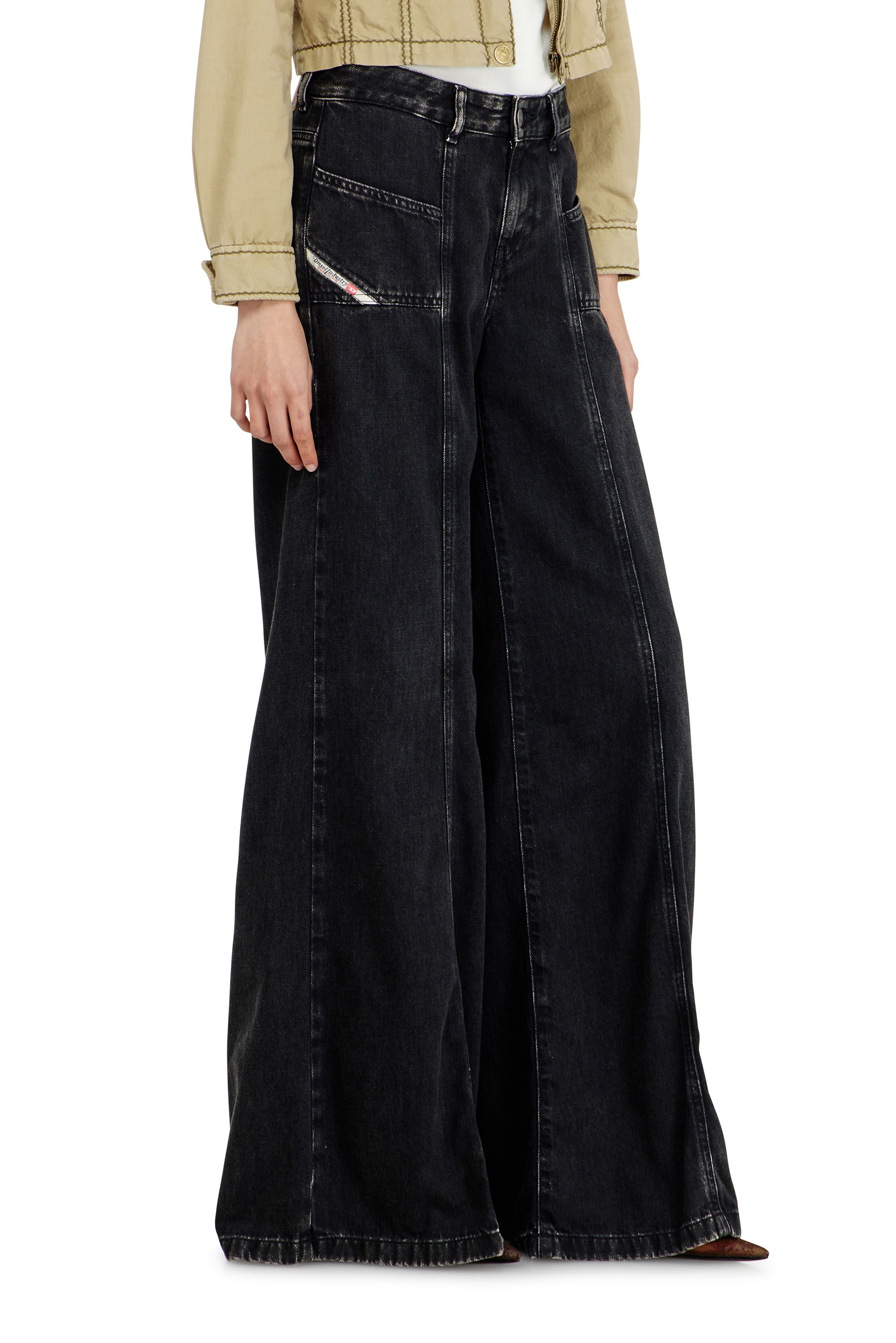 Diesel - Flare Jeans D-Akii 068HN Mujer, Negro/Gris oscuro - 7