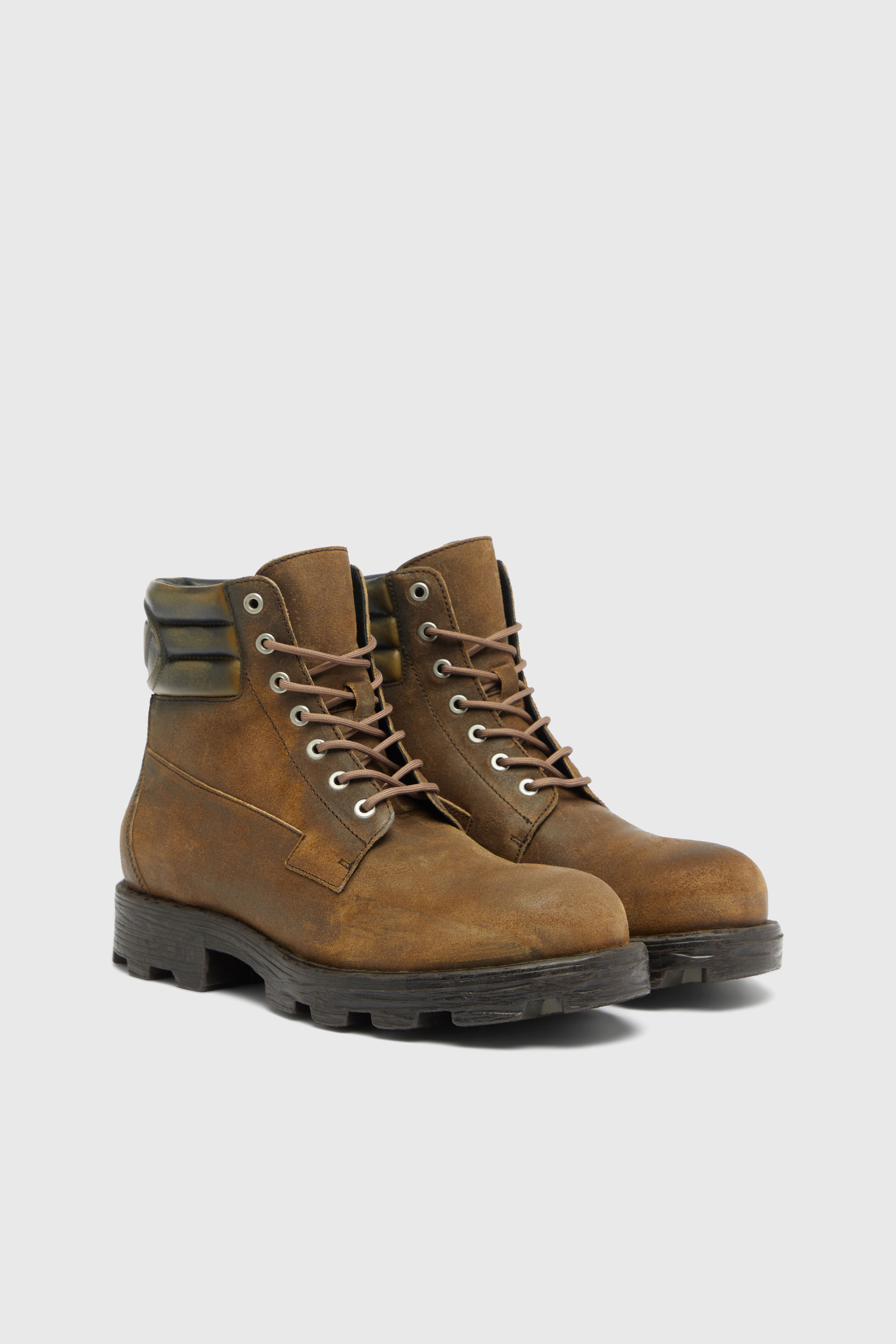 Diesel - D-HAMMER LACE UP, D-Hammer-Combat botas de ante envejecido Hombre in Marr&oacute;n - 2
