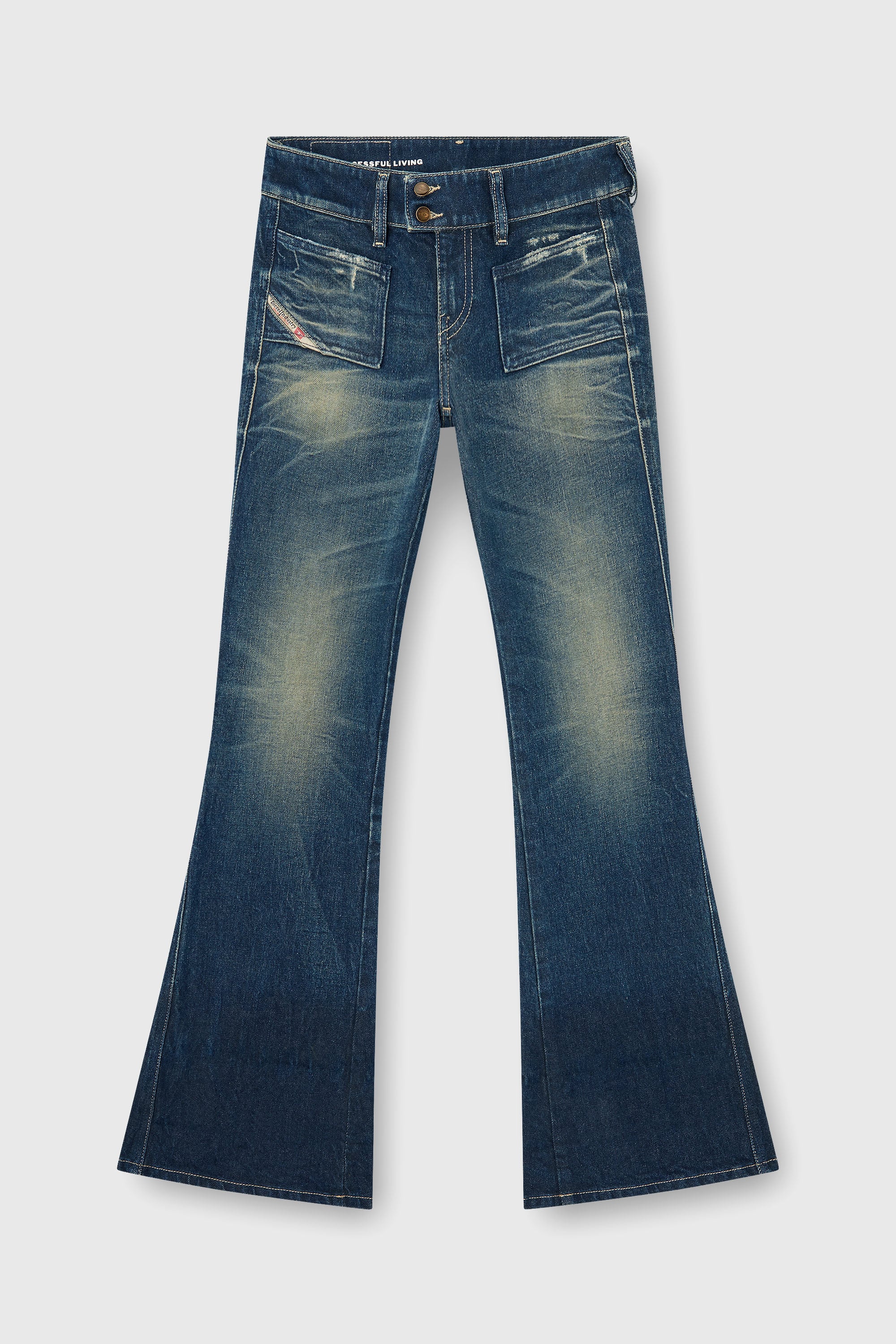 Diesel - Bootcut Jeans D-Hush 007EH Mujer, Azul Oscuro - 2