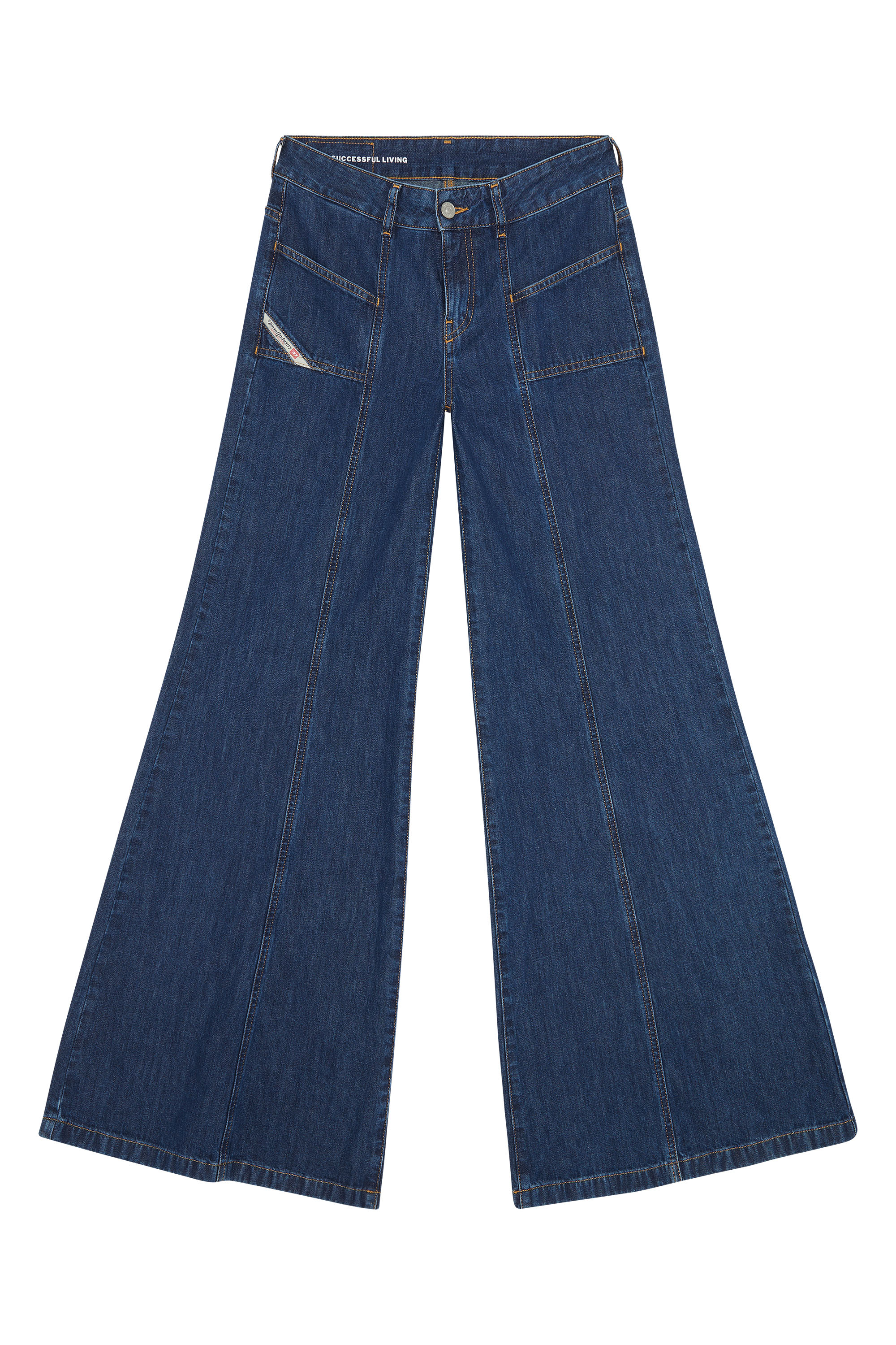 Diesel - Bootcut and Flare Jeans D-Aki 09H99, Azul Oscuro - Image 4