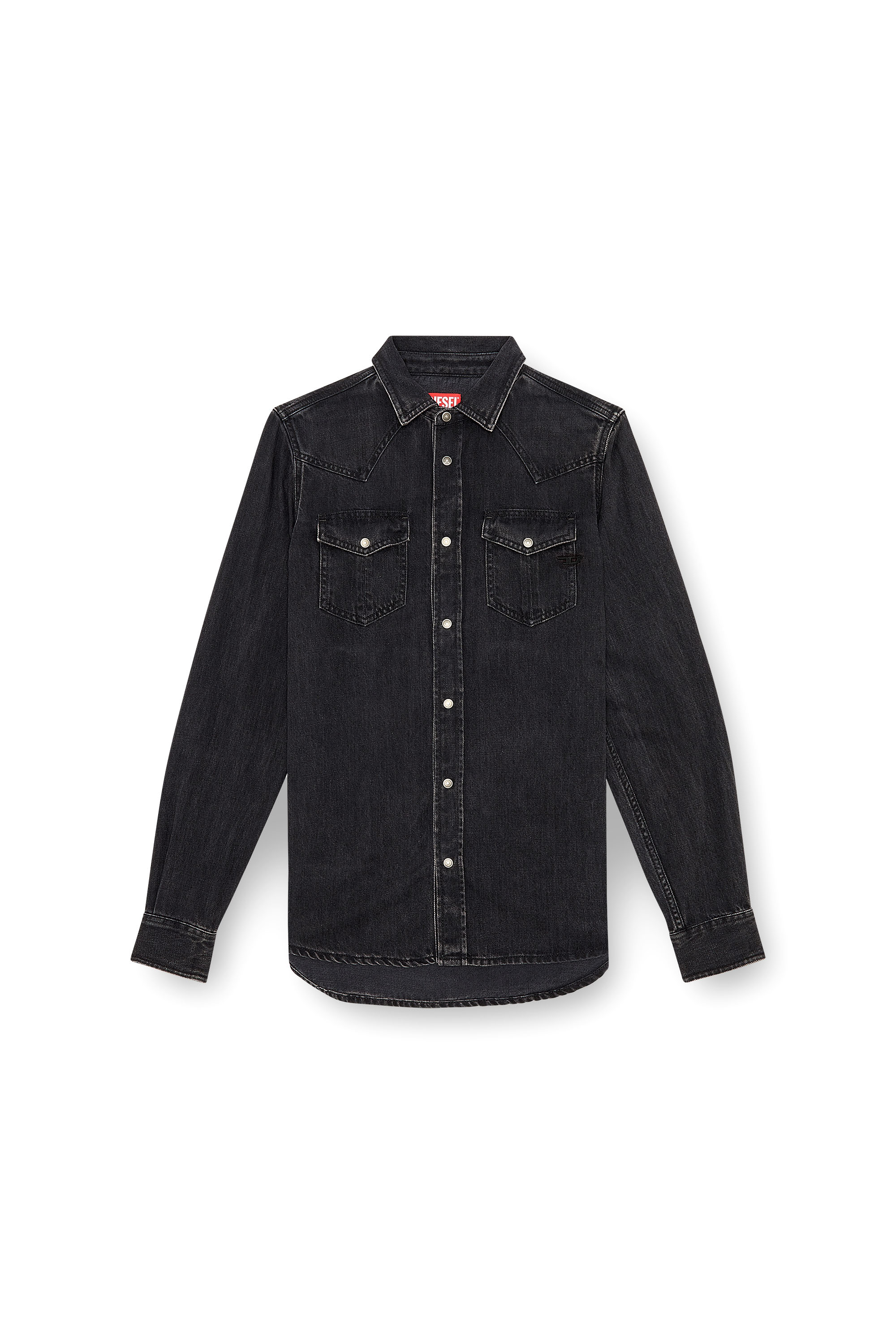 Diesel - D-VEGA, Sobrecamisa en denim de Tencel Hombre in Negro - 3