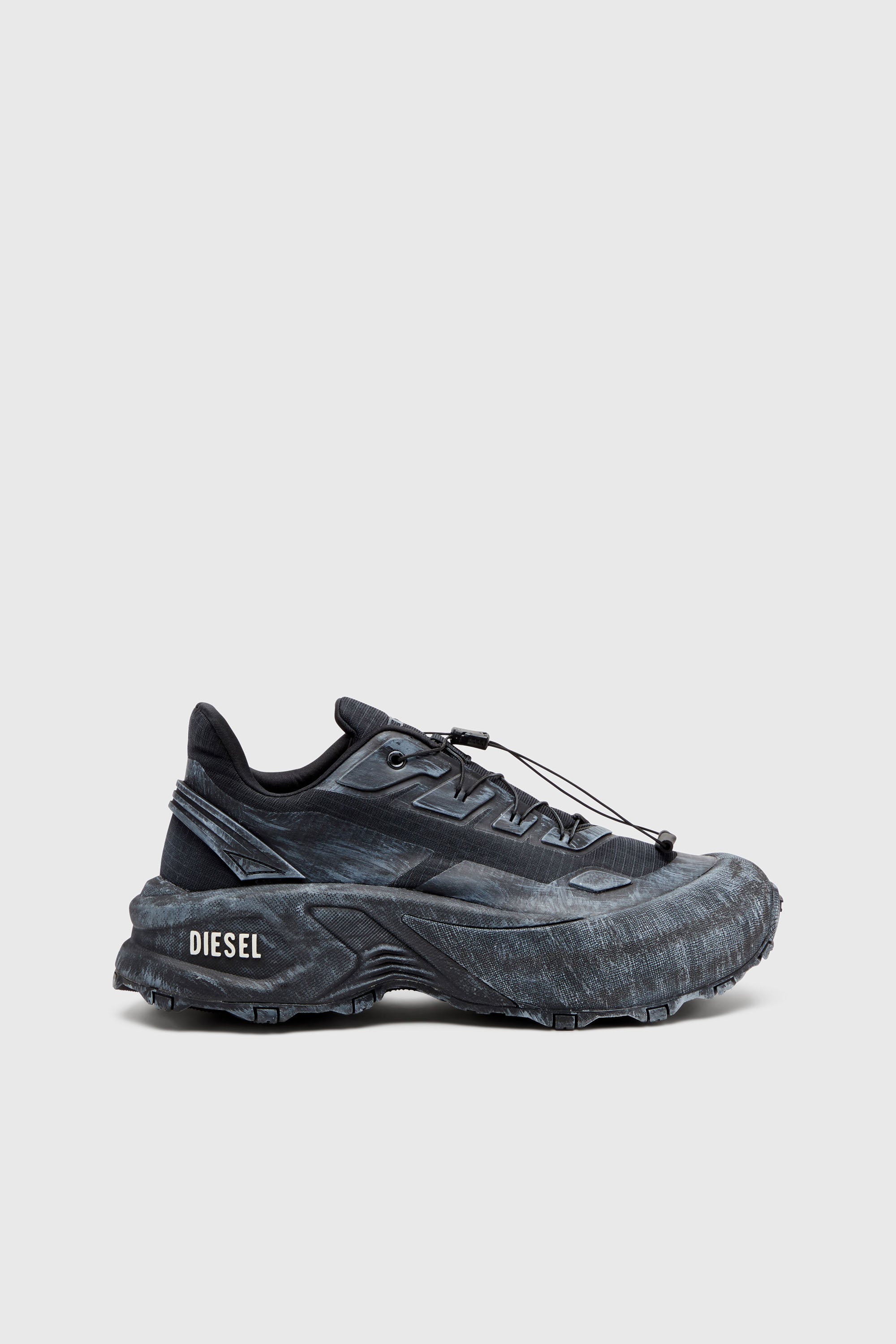 Diesel - D-CAGE RUNNER, D-Cage Runner-Zapatillas gruesas en ripstop Hombre in Negro - 1