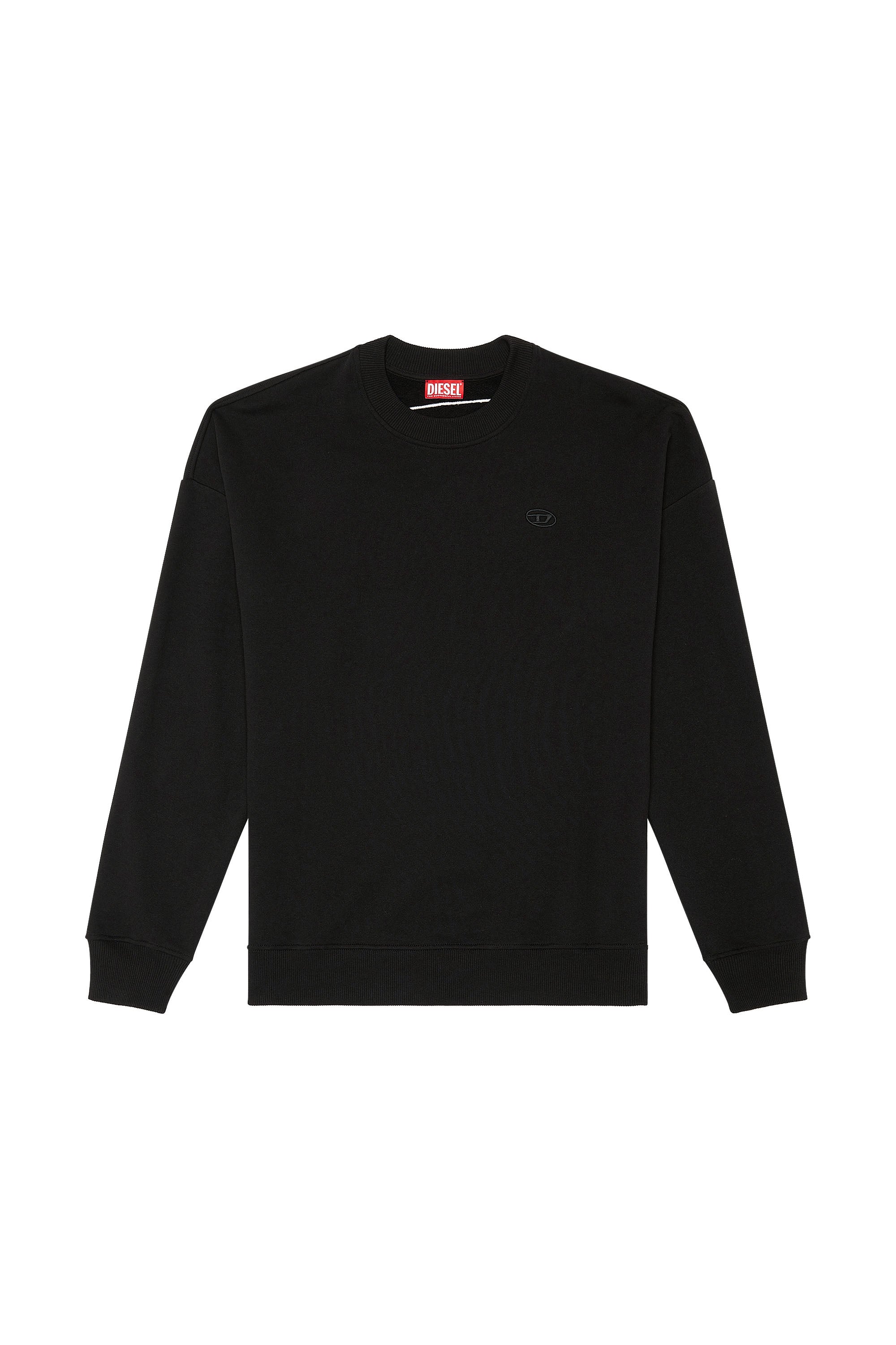 Diesel - S-ROB-MEGOVAL-D, Sudadera con logotipo bordado Hombre in Negro - 3