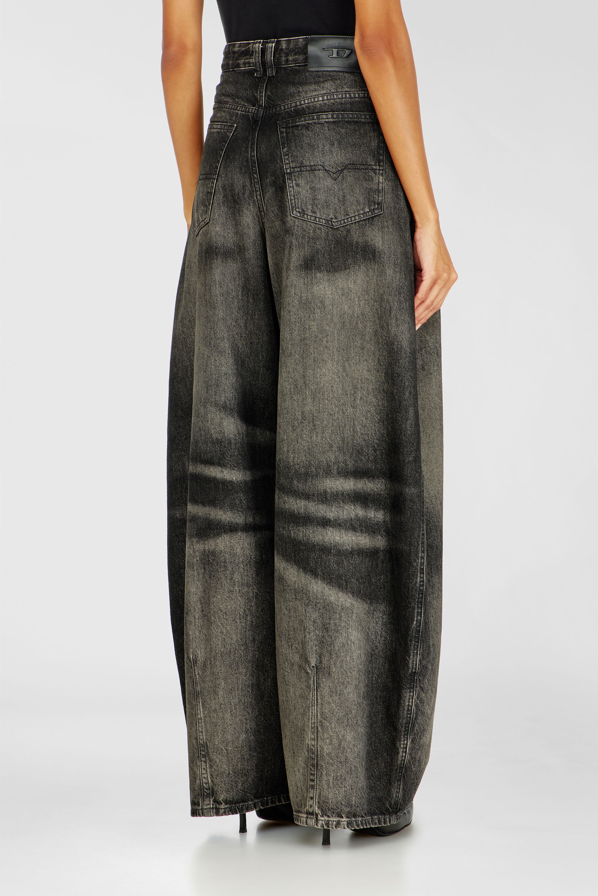 Diesel - Relaxed Jeans 1987 D-Khelz 09R33 Mujer, Negro/Gris oscuro - 5