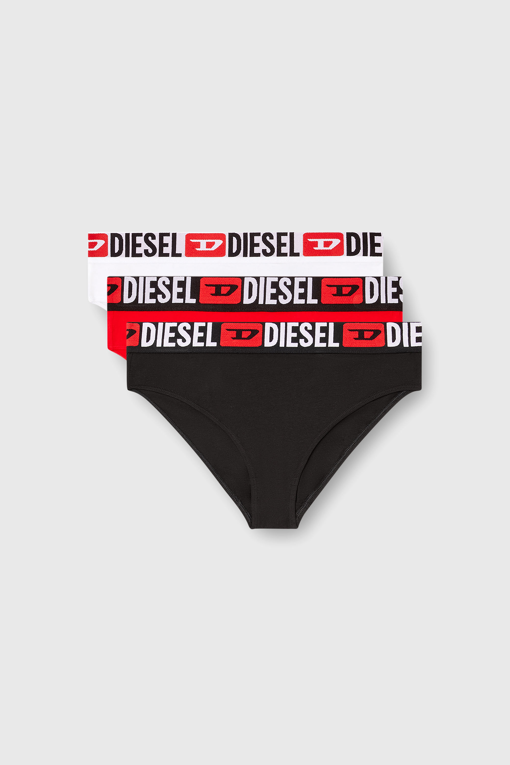 Diesel - SAM-D-CORE-3PACK, Paquete de tres bragas con cintura con logotipo grande Mujer in Multicolor - 1