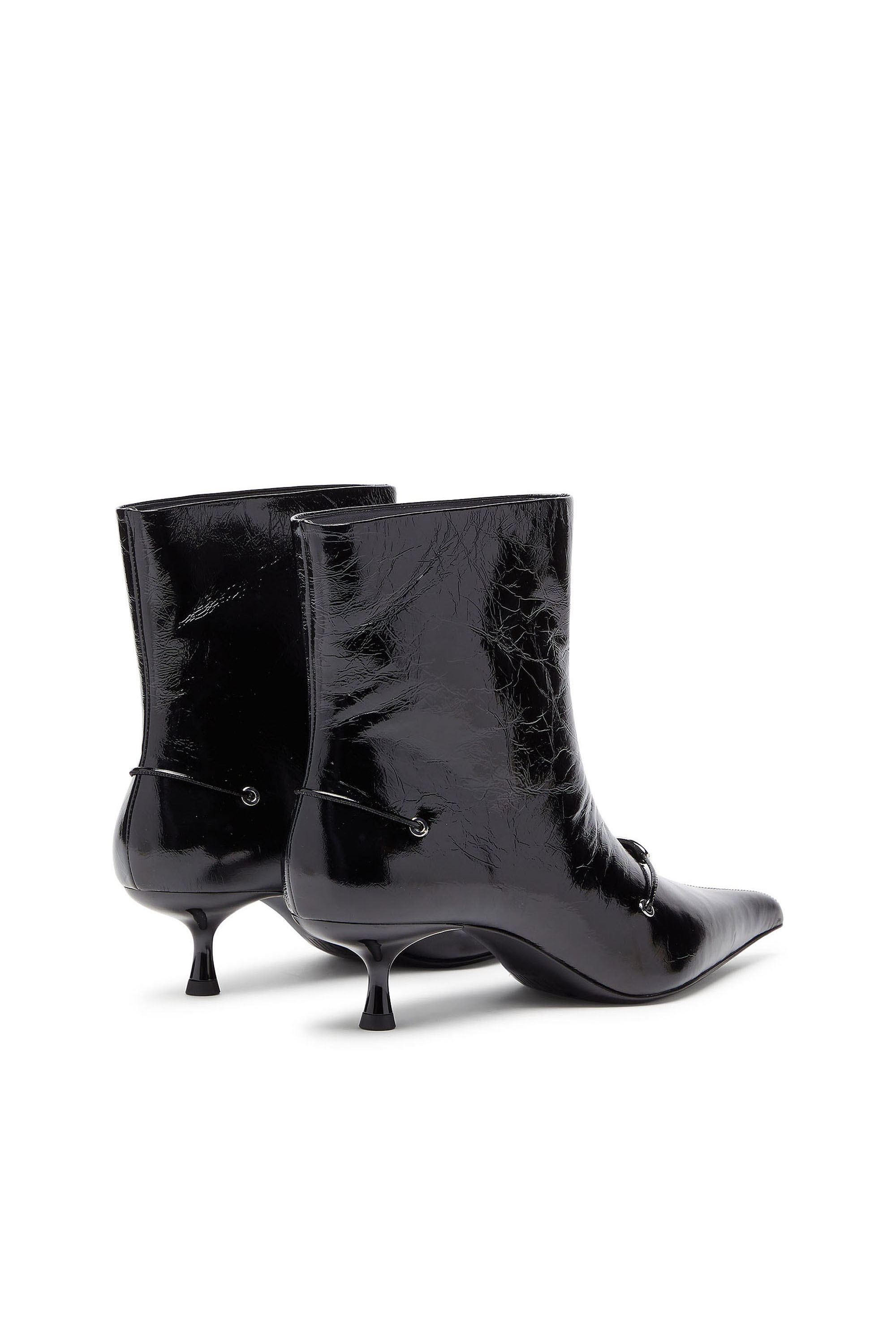 Diesel - D-JEWELS  40 TUBE, D-Ten&Half - Botines de cuero naplak Mujer in Negro - 3