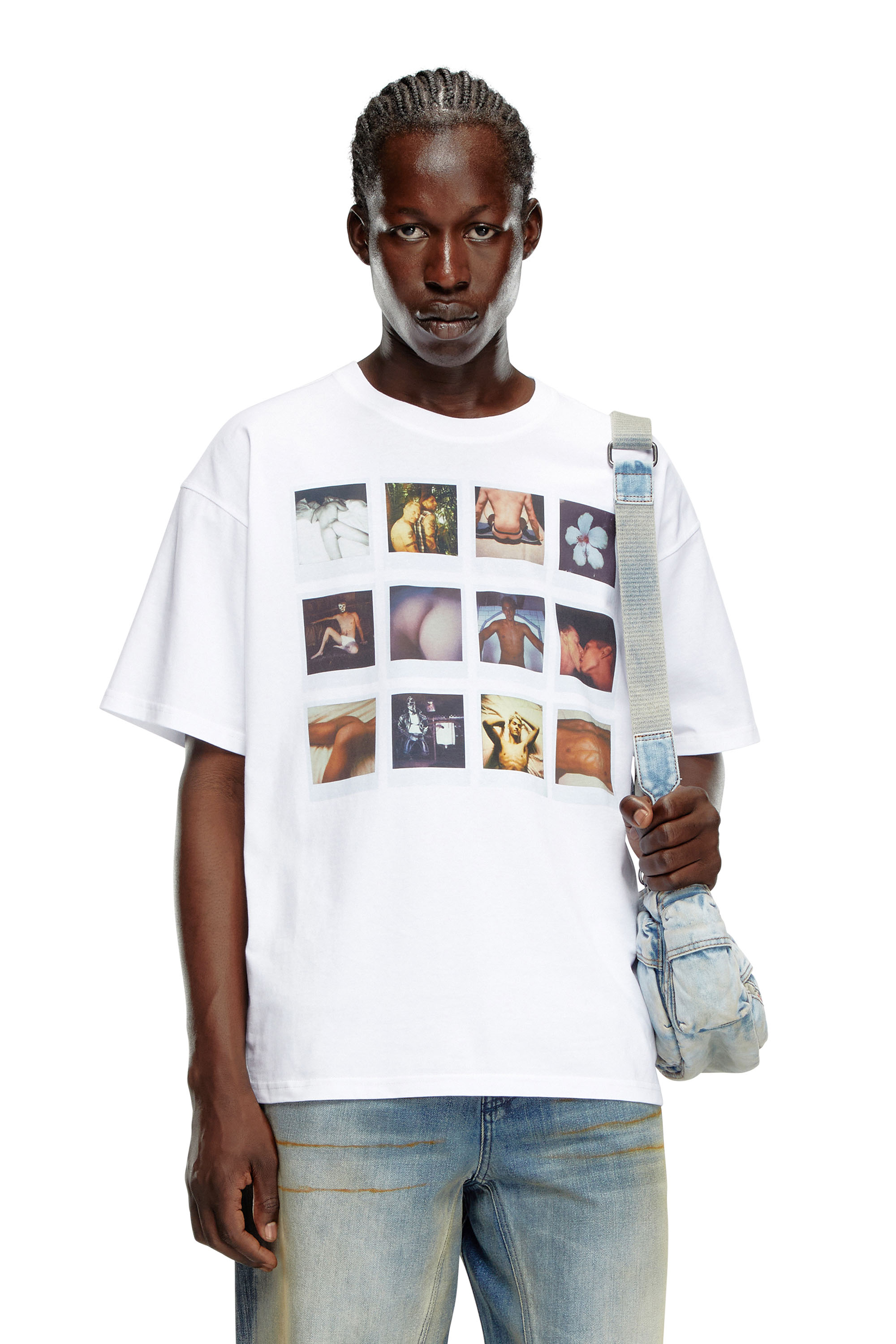 Diesel - PR-T-BOXT-SS, Unisex Camiseta con parches polaroid in Blanco - Image 2