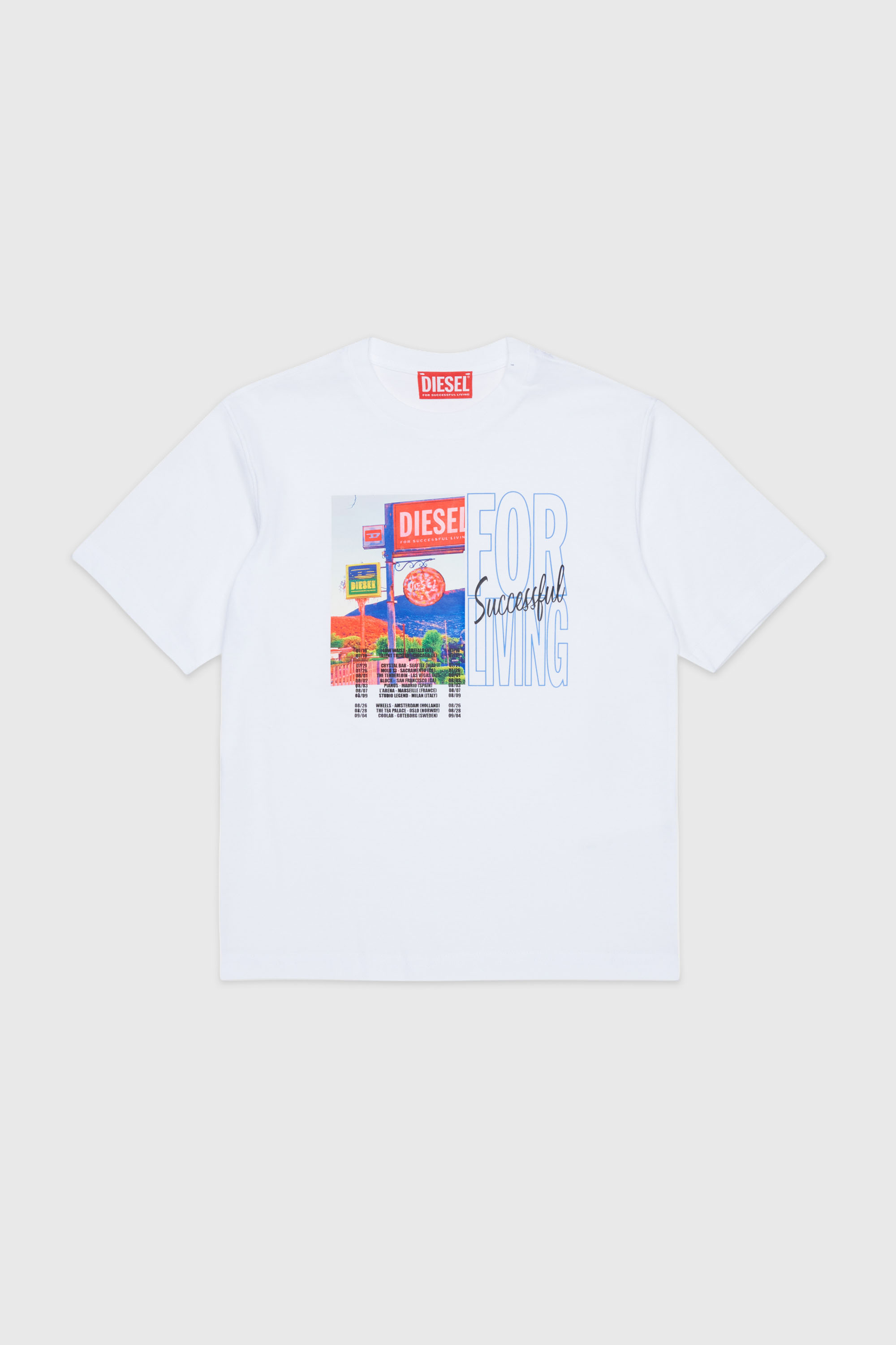 Diesel - TFOR OVER, Camiseta de algod&oacute;n con photo print Hombre in Blanco - 1