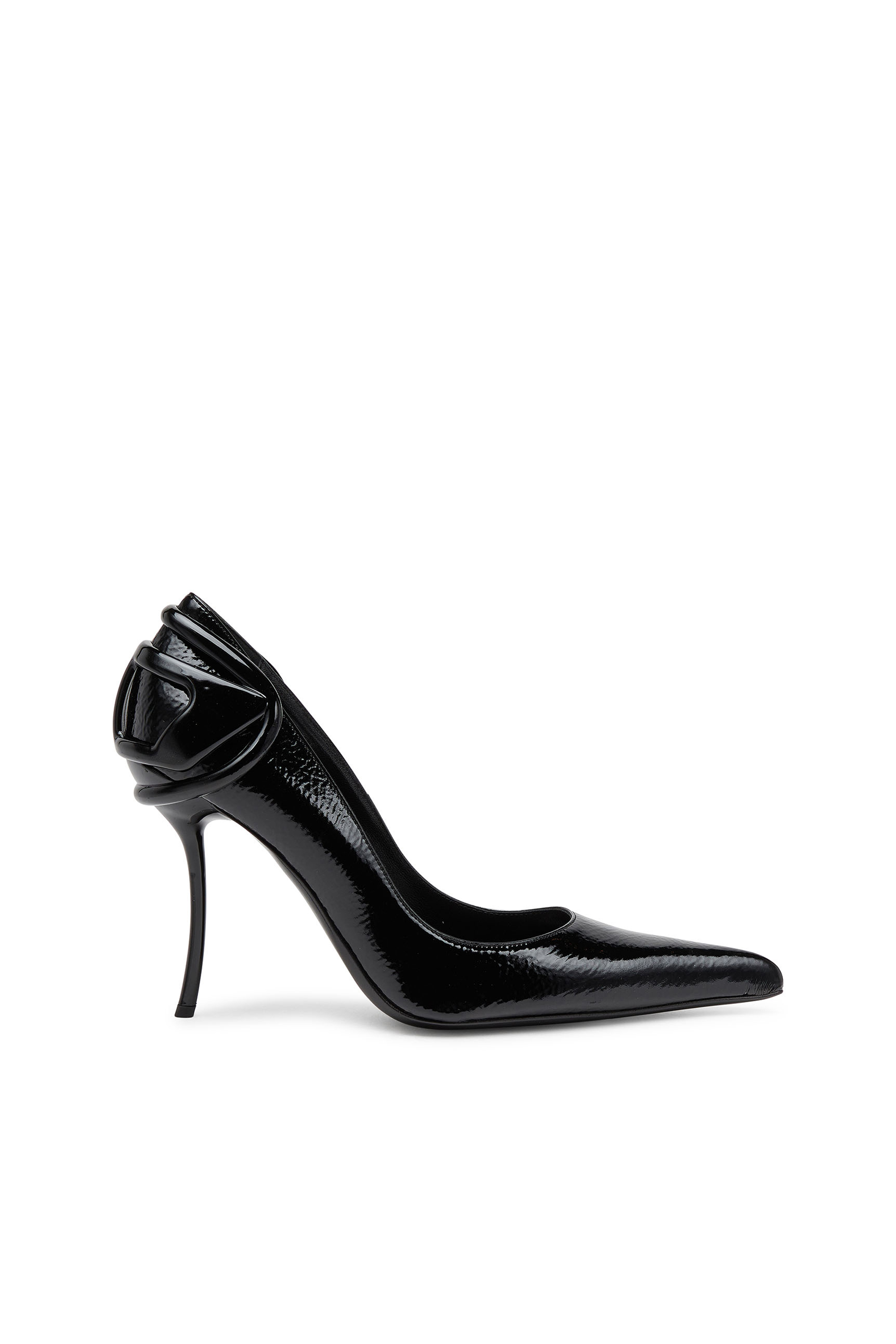 Diesel - D-TEN&HALF P, Mujer Zapatos de salón brillantes con tacón curvado in Negro - Image 1