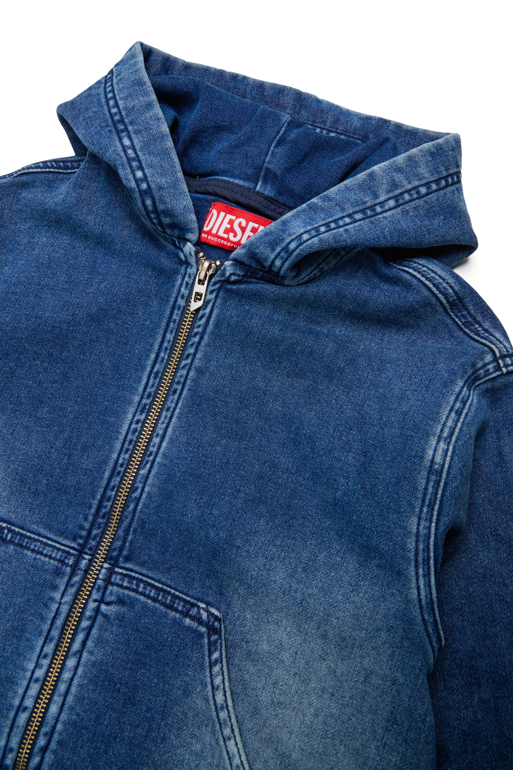 Diesel - STIMM-OVER JJJ, Sudadera con cremallera en JoggJeans Hombre in Azul marino - 3