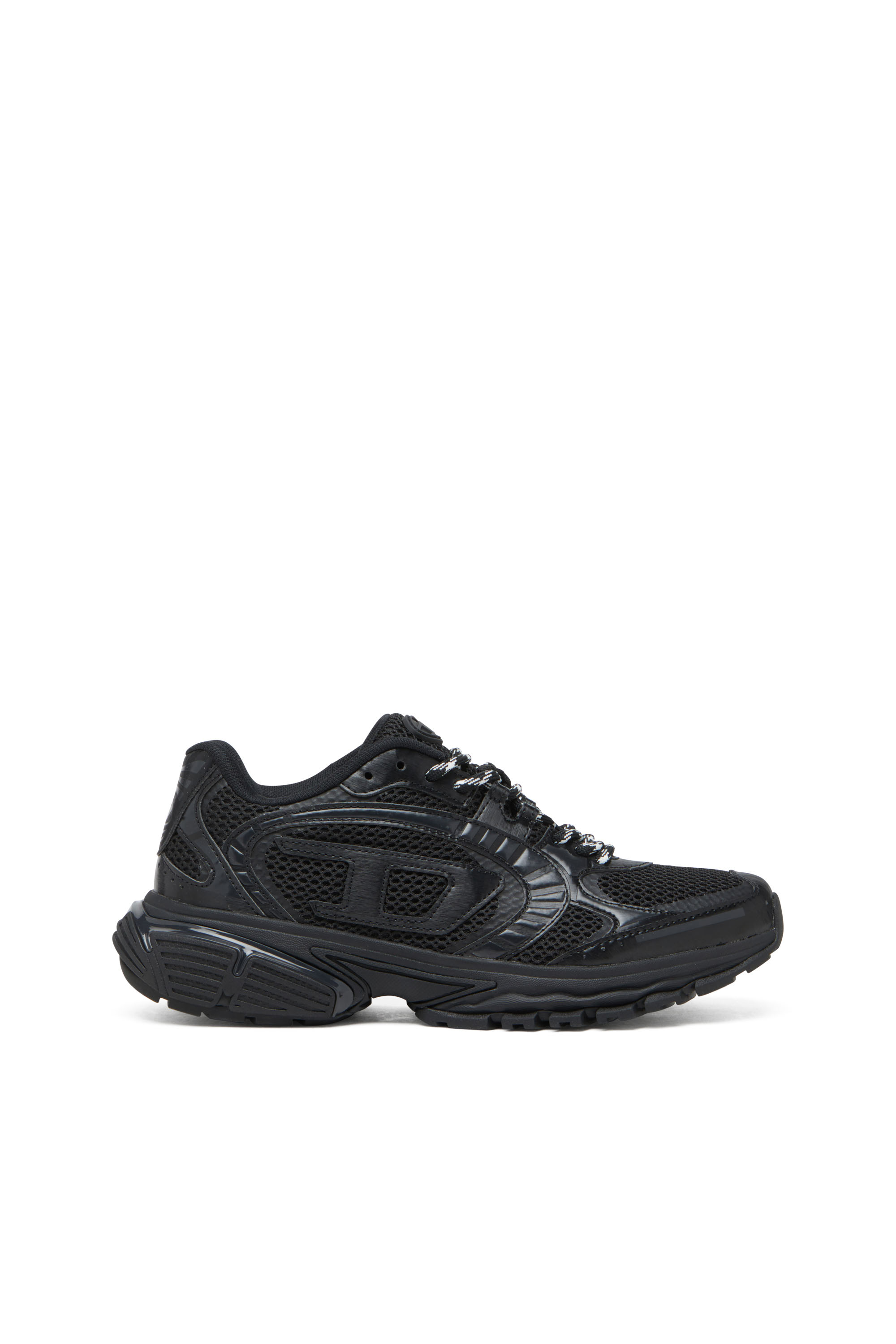 Diesel - S-PRO-V-DENSE LOW, S-Pro-V-Dense-Deportivas de malla con logotipo Oval D Hombre in Negro - 1