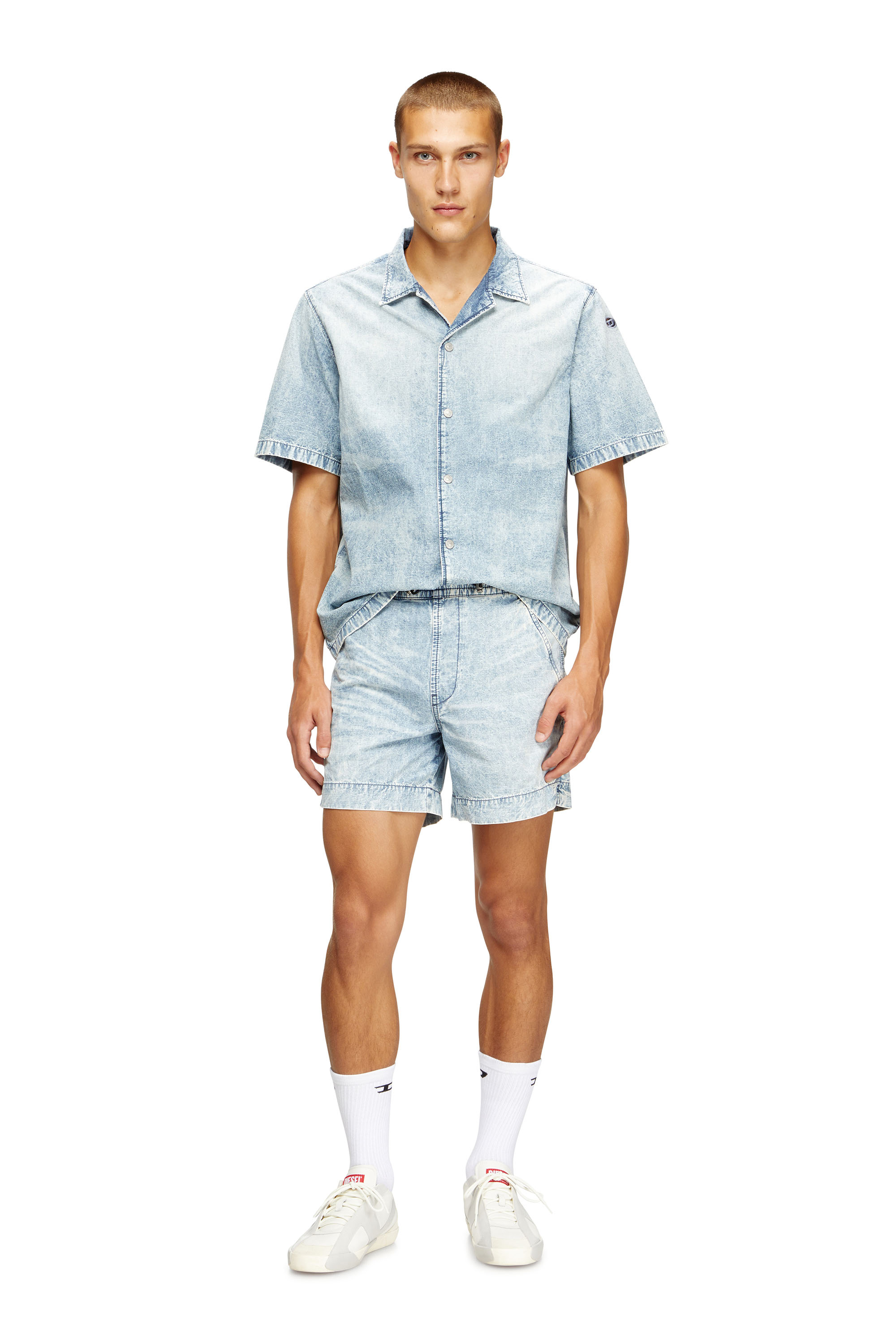 Diesel - D-NABIL-S4, Camisa de bolos en denim efecto mármol Hombre in ToBeDefined - 2