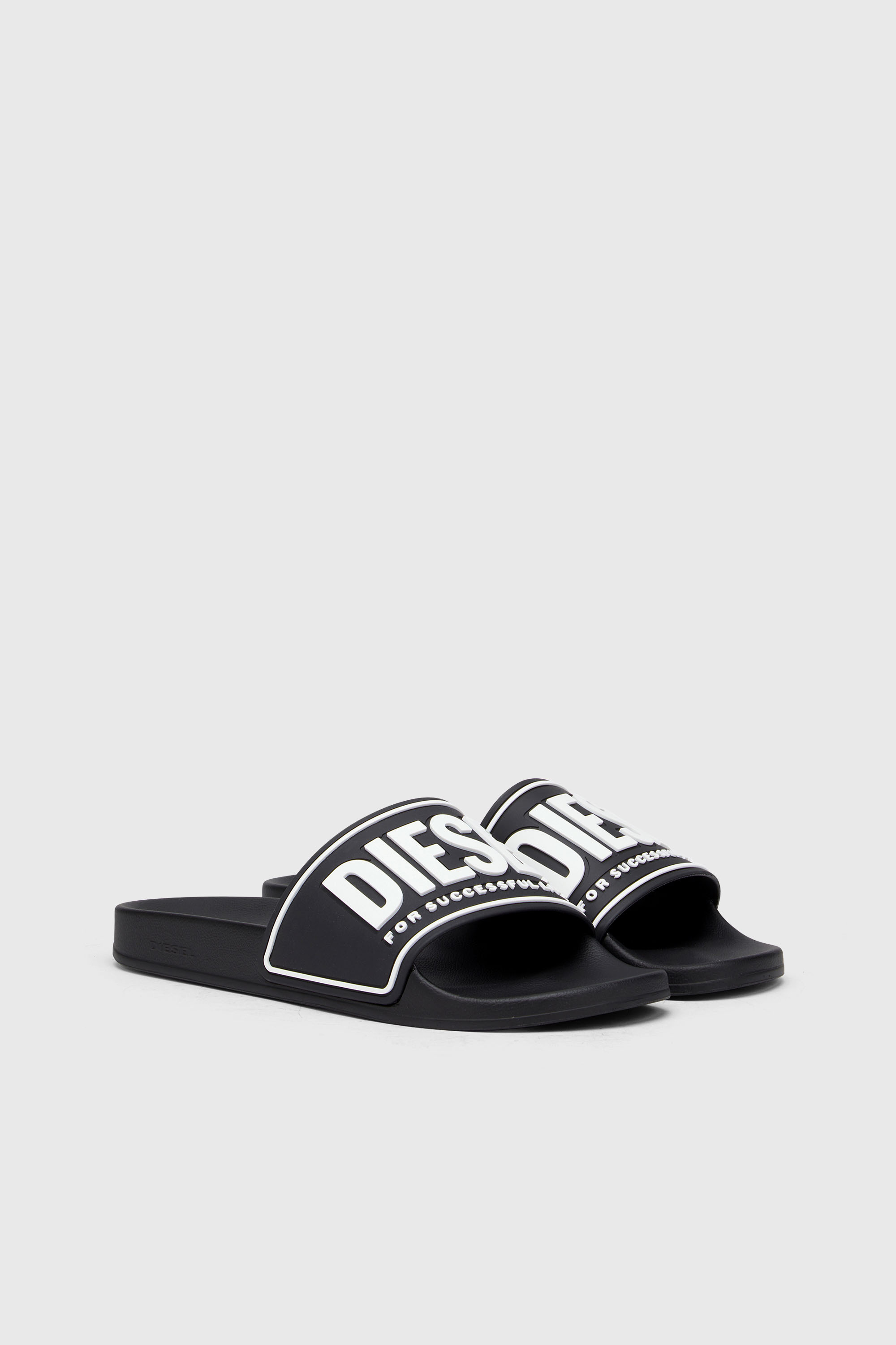 Diesel - SA-MAYEMI CC, Sa-Mayemi-Chanclas con logotipo 3D Hombre in Negro - 2