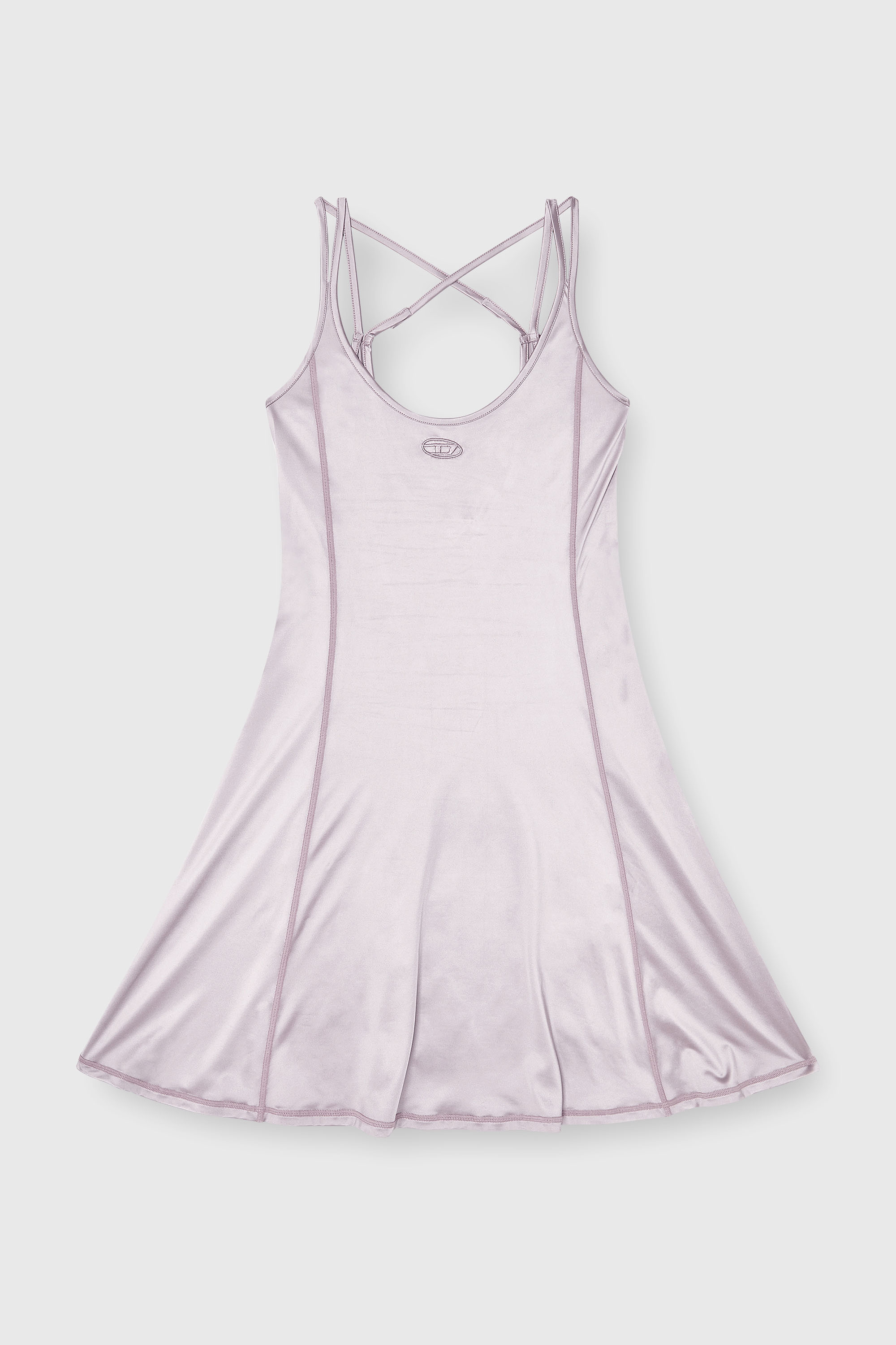 Diesel - D-IMMY, Vestido mini fluido con tirantes dobles Mujer in Morado - 2