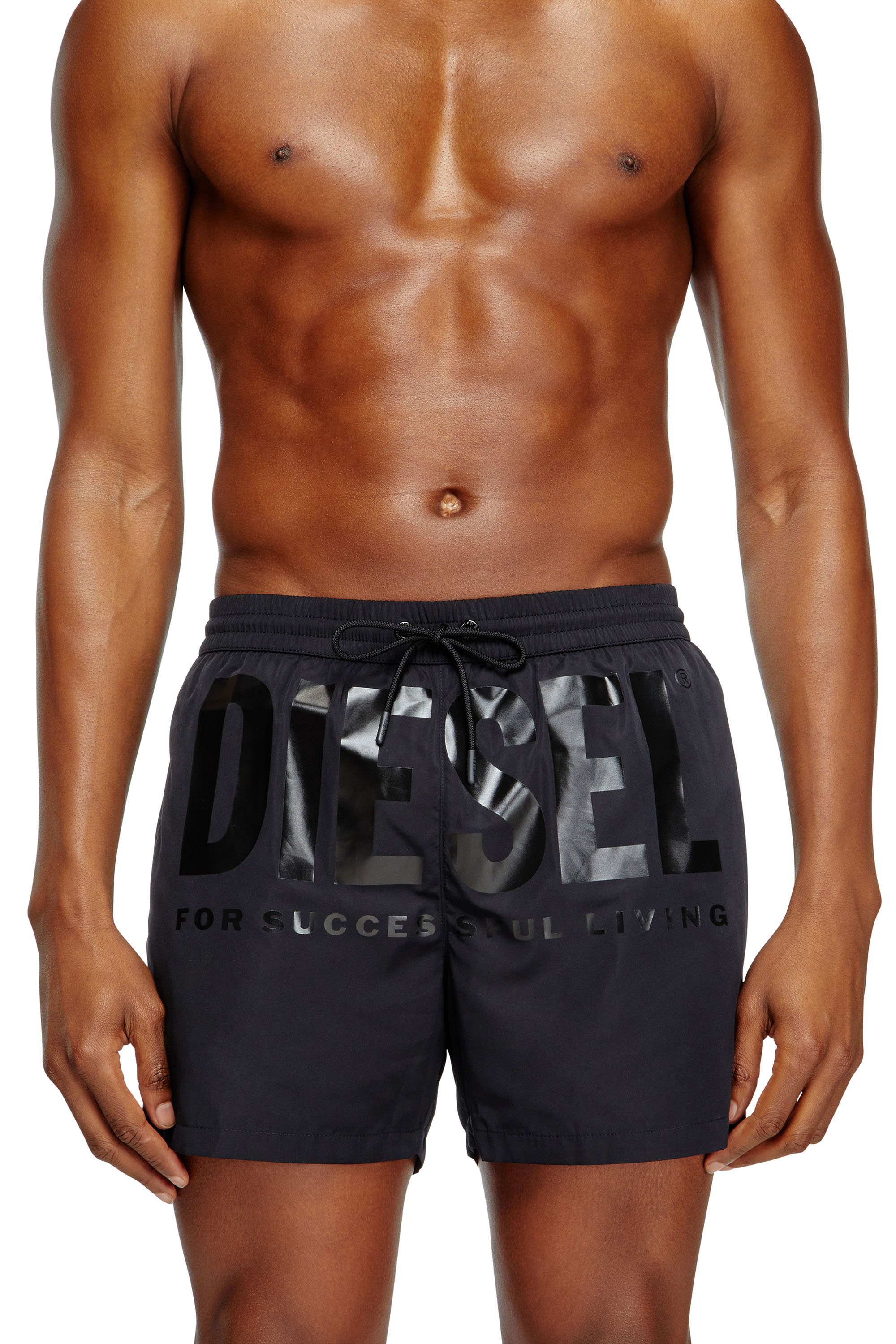 Diesel - KEN-37-D-CORE, Bañador de longitud media con logotipo grande Hombre in Negro - 2