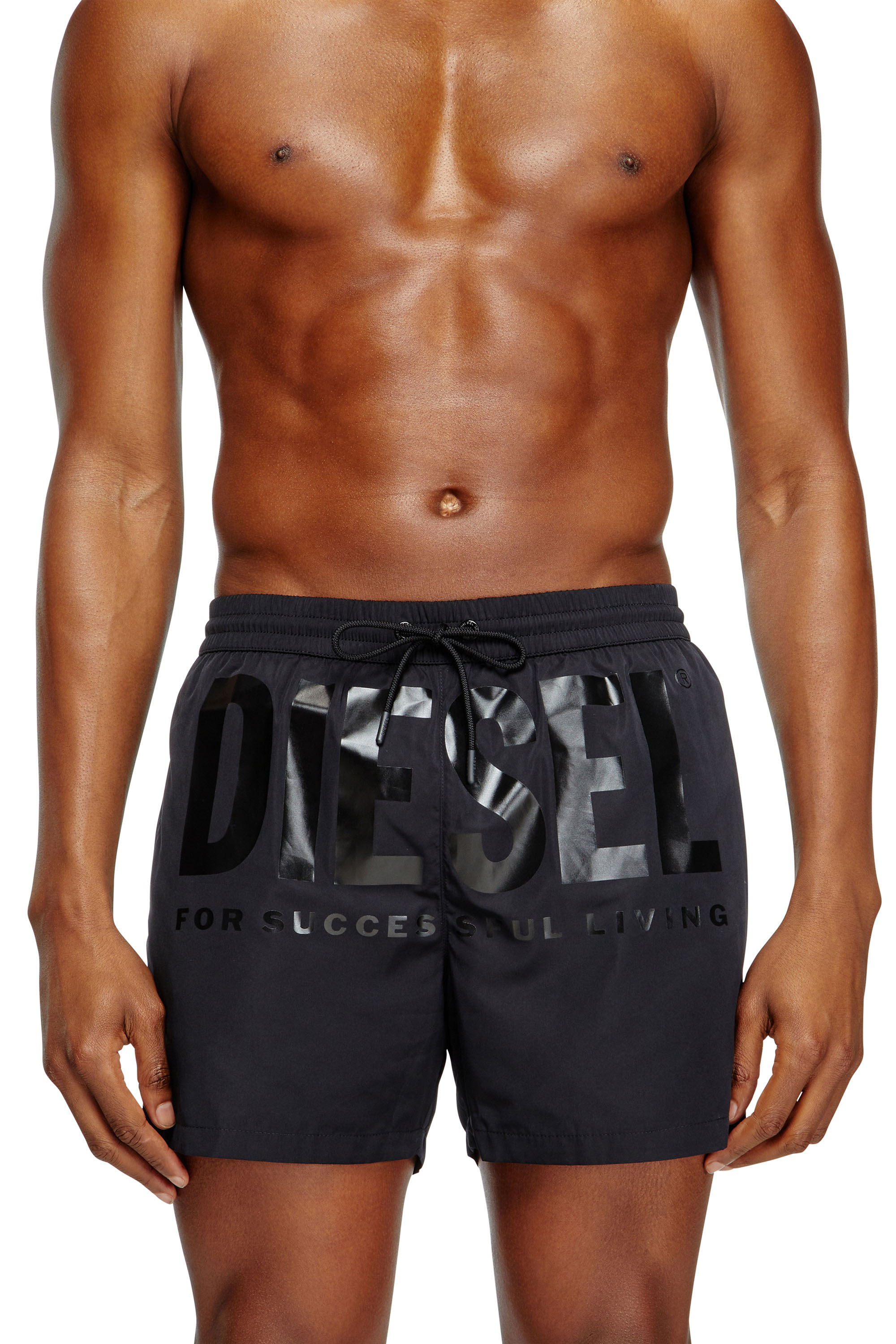 Diesel - KEN-37-D-CORE, Bañador de longitud media con logotipo grande Hombre in Negro - 1