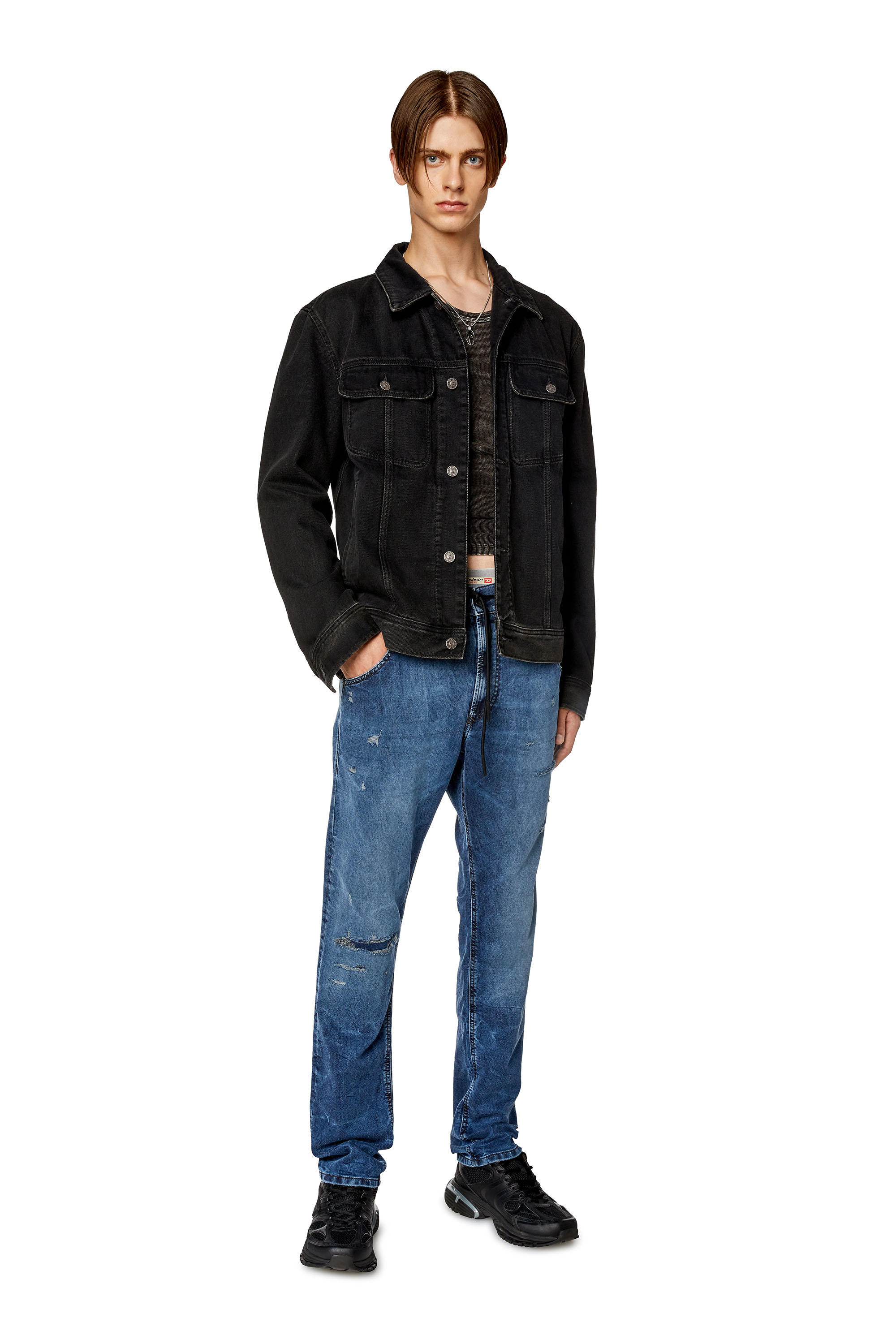 Diesel - Tapered Krooley JoggJeans® E9H11, Azul Oscuro - Image 1