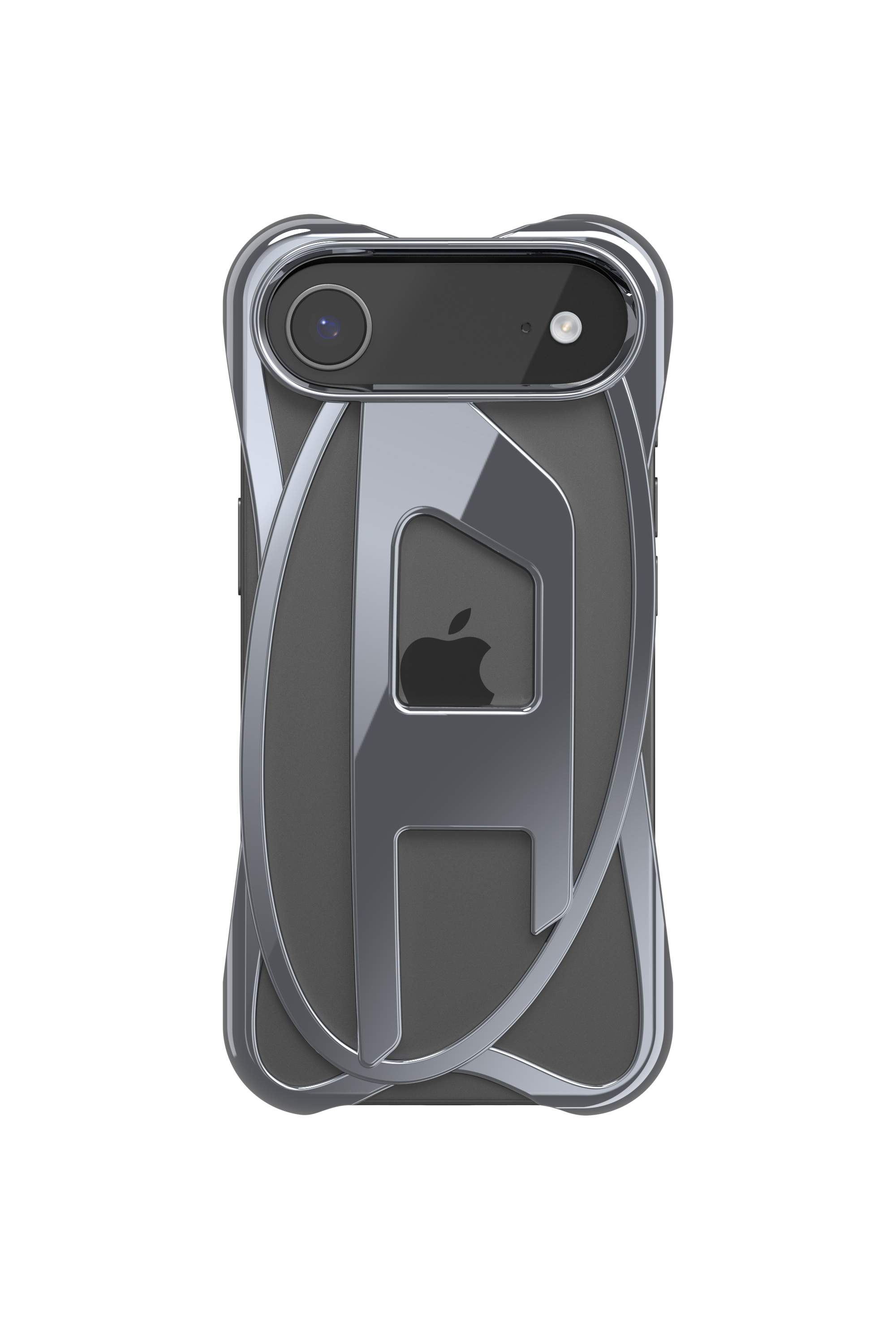 Diesel - 60444 D FRAME CASE, Funda brillante Caged D para iPhone 17 Air Unisex in Gris - 2