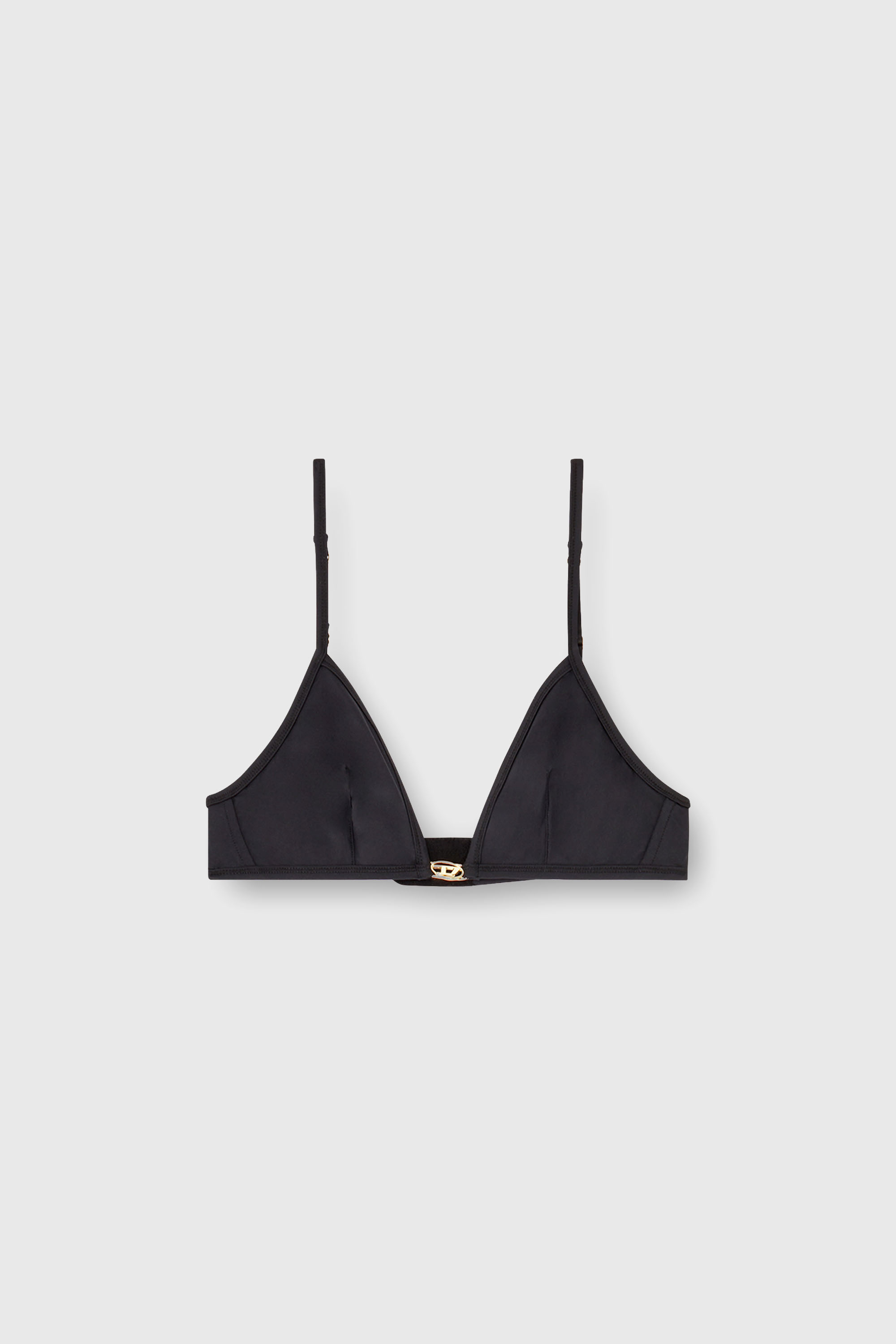 Diesel - LUNA-UTLT, Sujetador triangular de nailon con detalle Oval D Mujer in Negro - 2