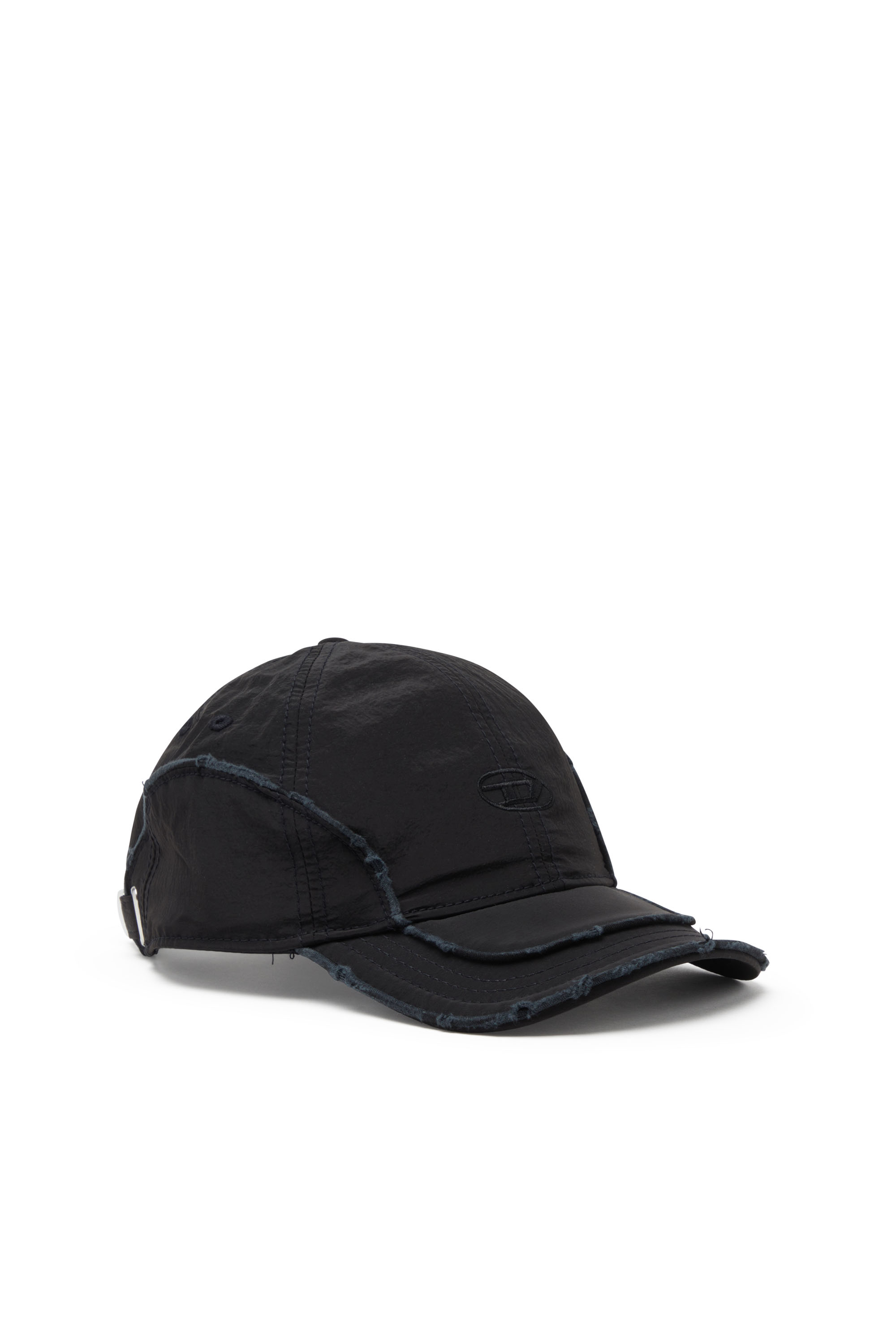 Diesel - C-ONNOR, Gorra de béisbol de nailon arrugado con una D a tono Hombre in Negro - 2