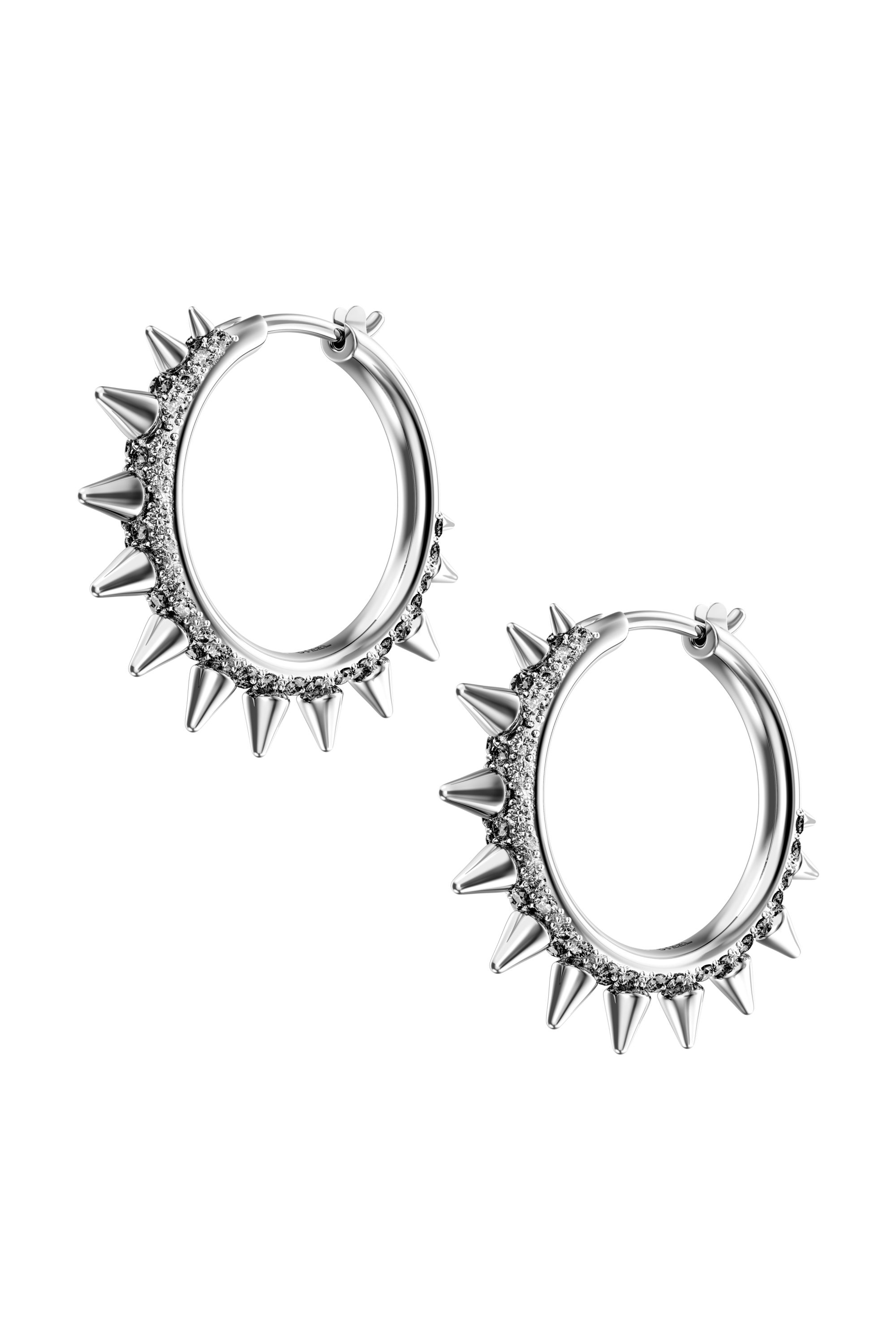 Diesel - DX1722040, Pendientes de aro de acero inoxidable Unisex in Plateado - 1