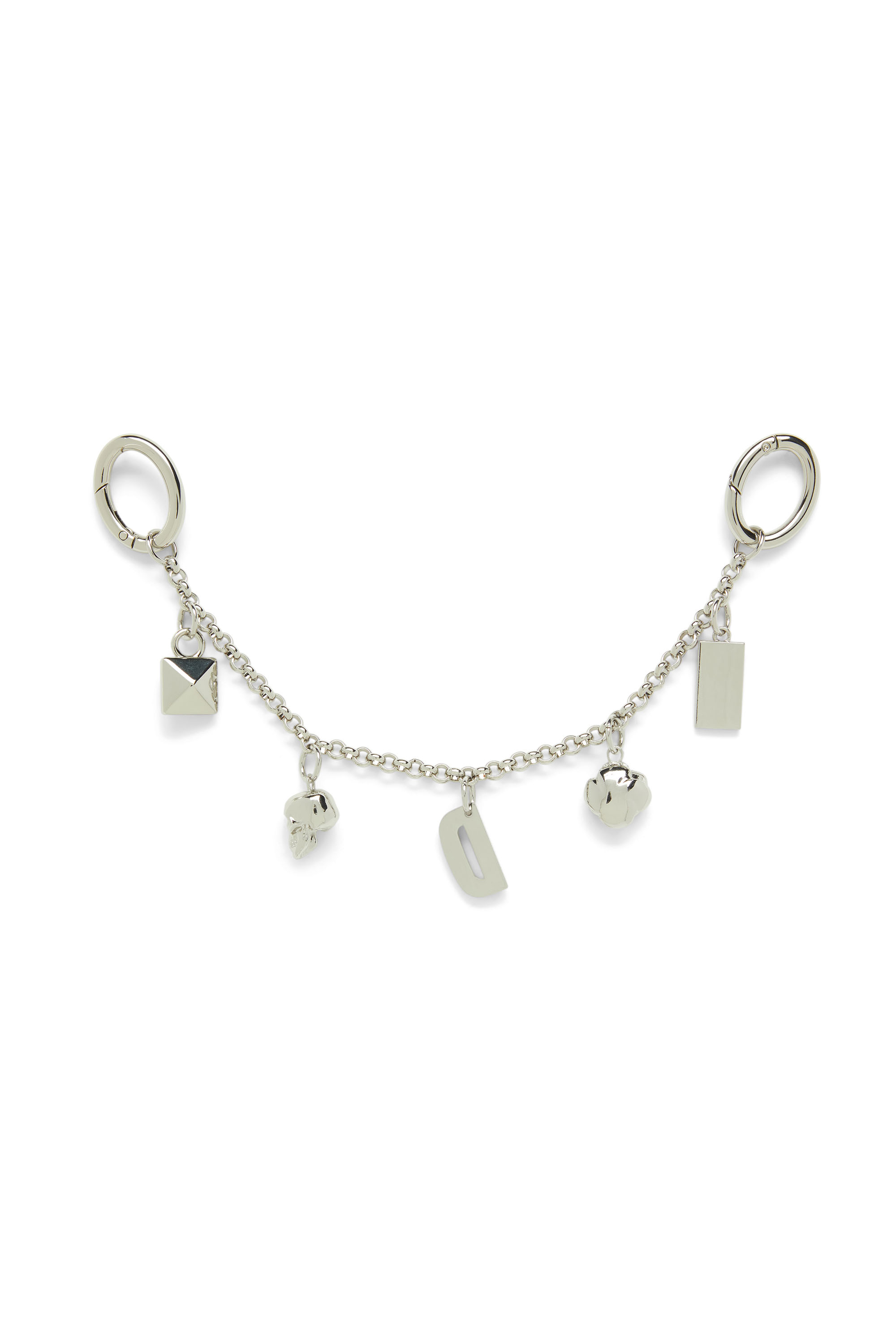 Diesel - CHAIN-D II S, Cadena met&aacute;lica con charms ic&oacute;nicos Mujer in Plateado - 2